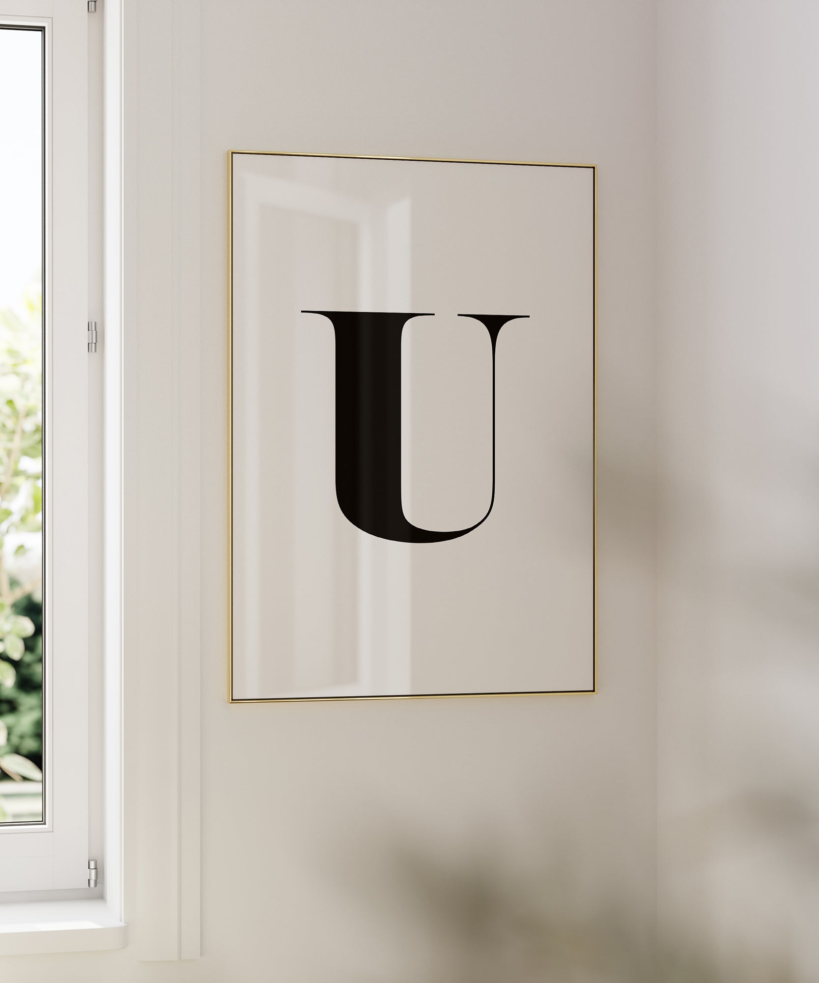 U LETTER B&W