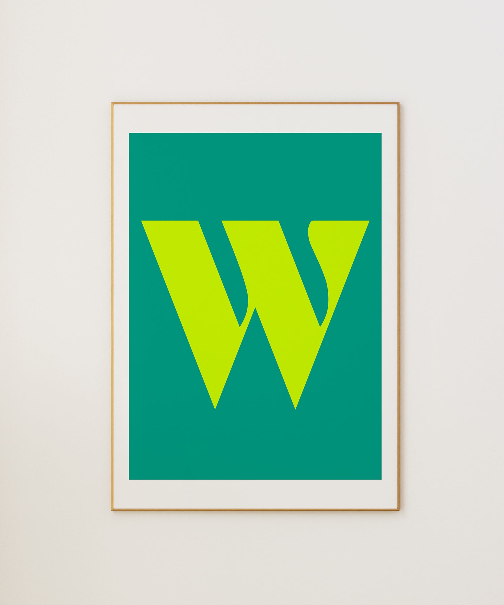 Stylish 'W LETTER' initial artwork, minimalist prints for a modern gallery aesthetic.