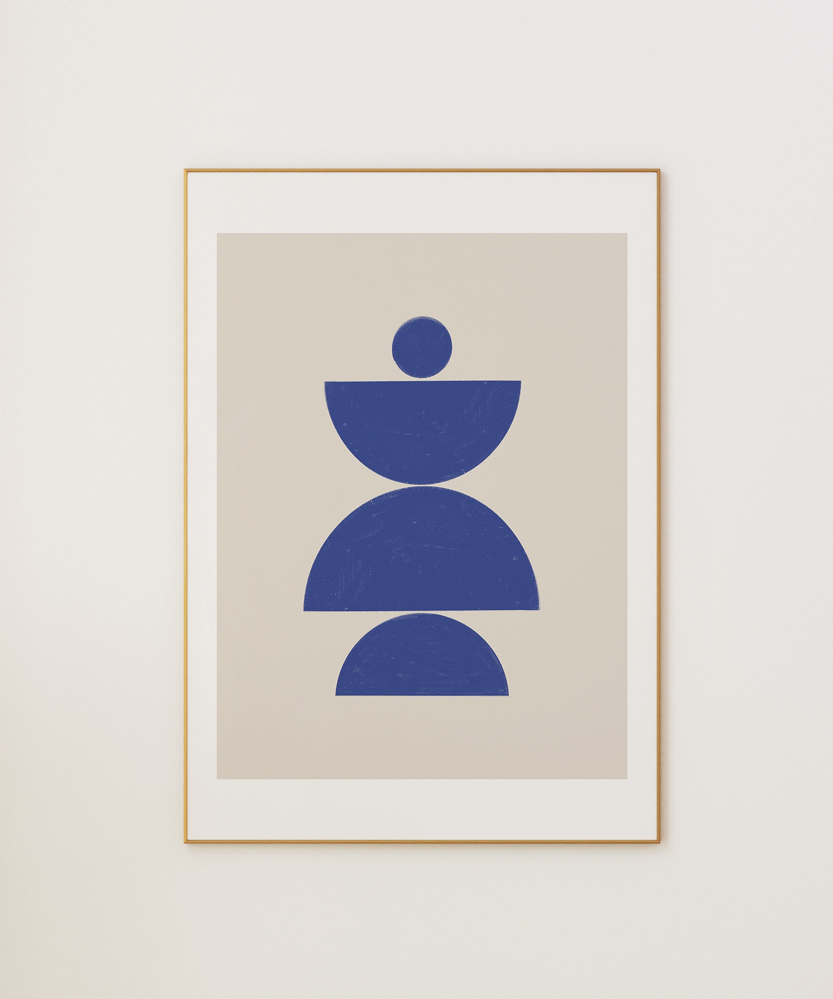 Blue Mid-Century Modern geometric 'Mid-Century Blue', framed abstract prints for a versatile aesthetic.