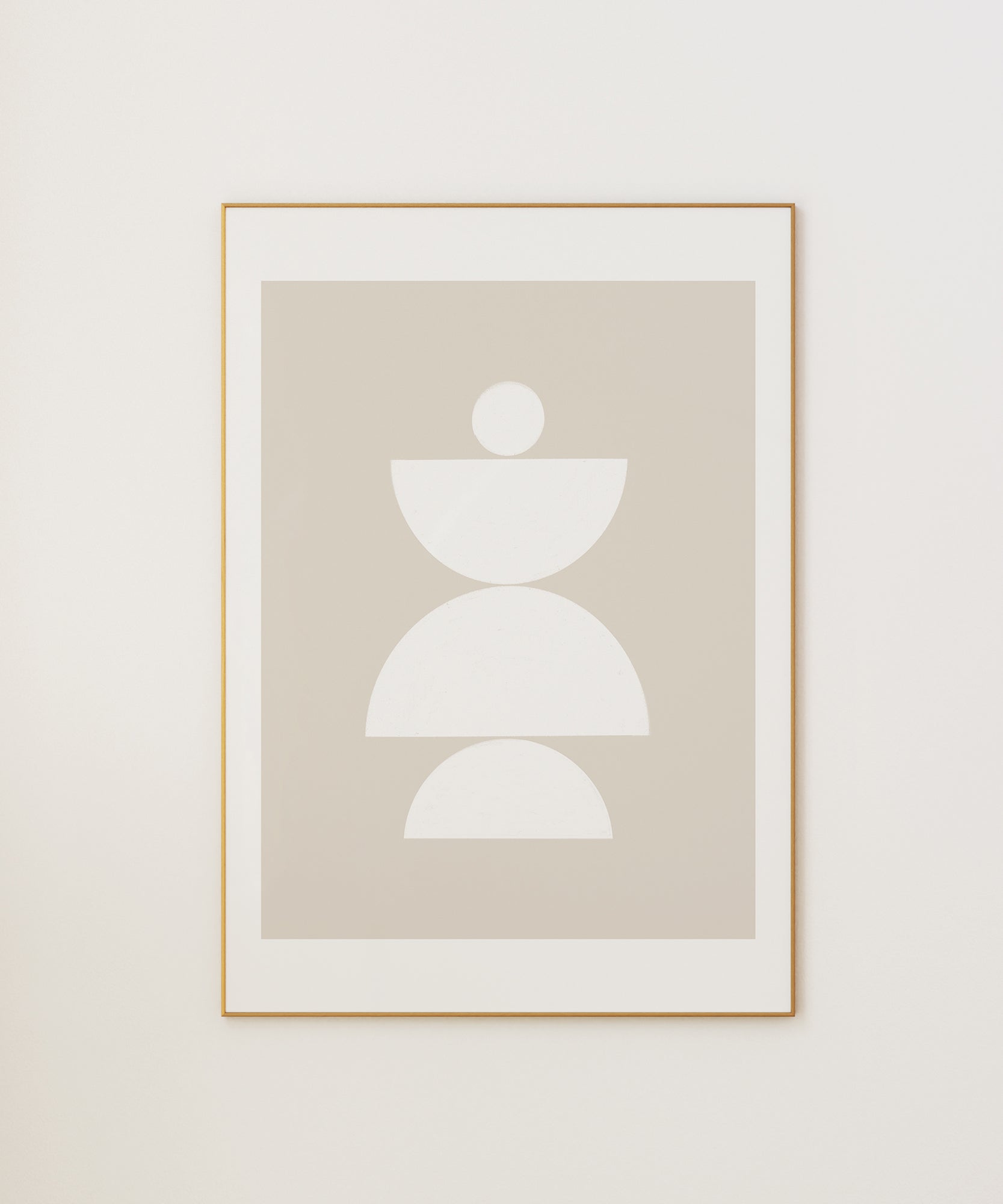 White Mid-Century Modern abstract 'Mid-Century White', minimalist modern wall decor for versatile style.