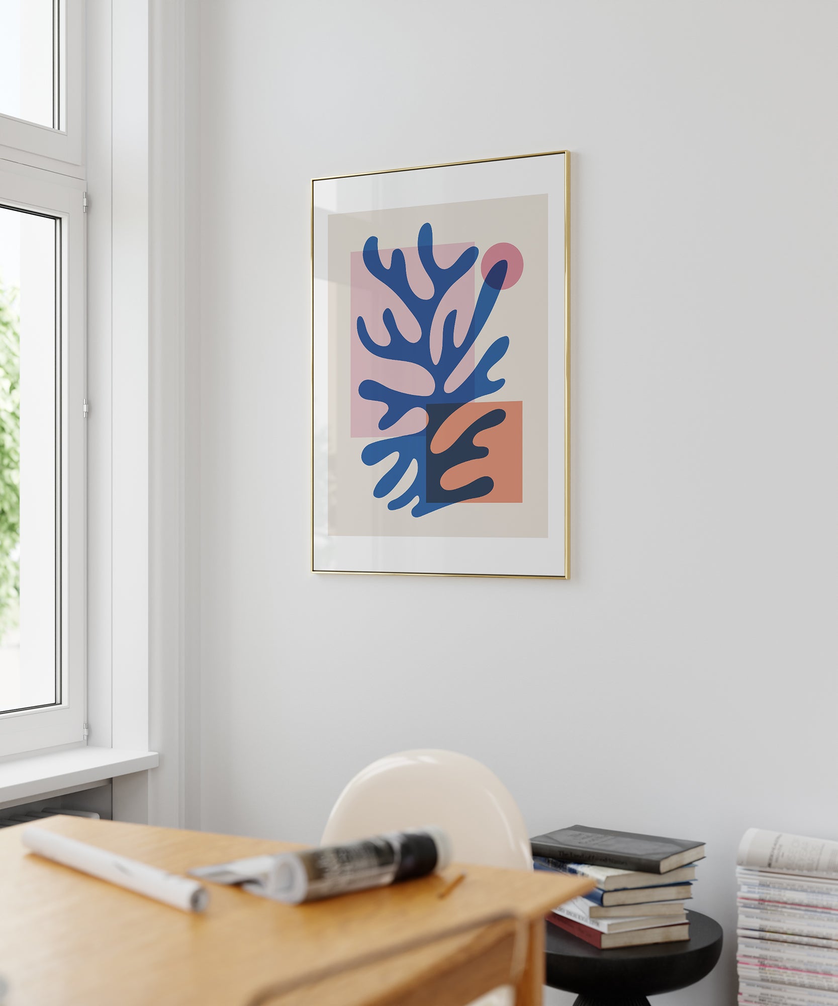 Matisse-inspired 'Henri' abstract cut-out style, modern minimalist wall art with artistic aesthetic.