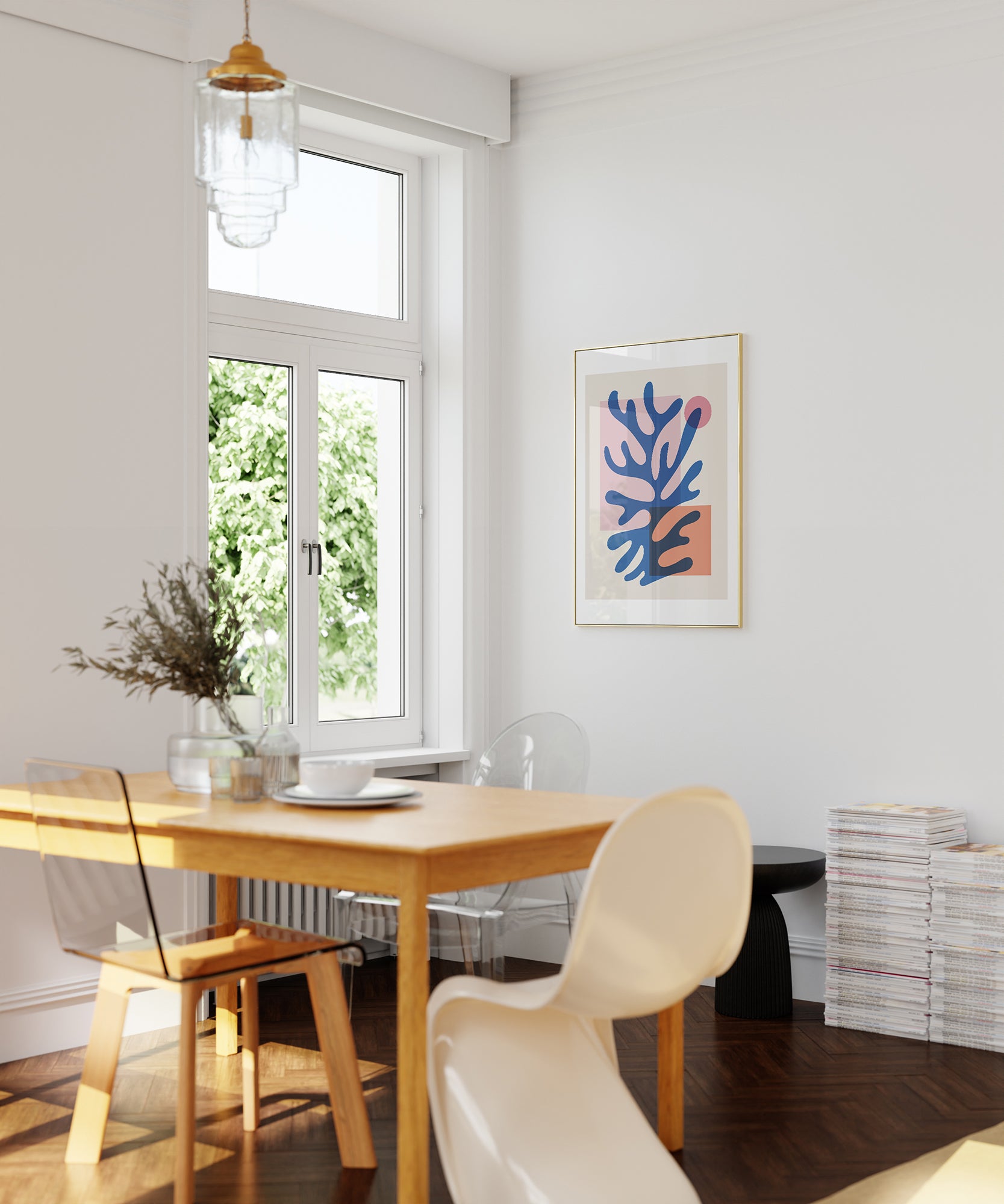 Matisse-inspired 'Henri' abstract cut-out style, modern minimalist wall art with artistic aesthetic.