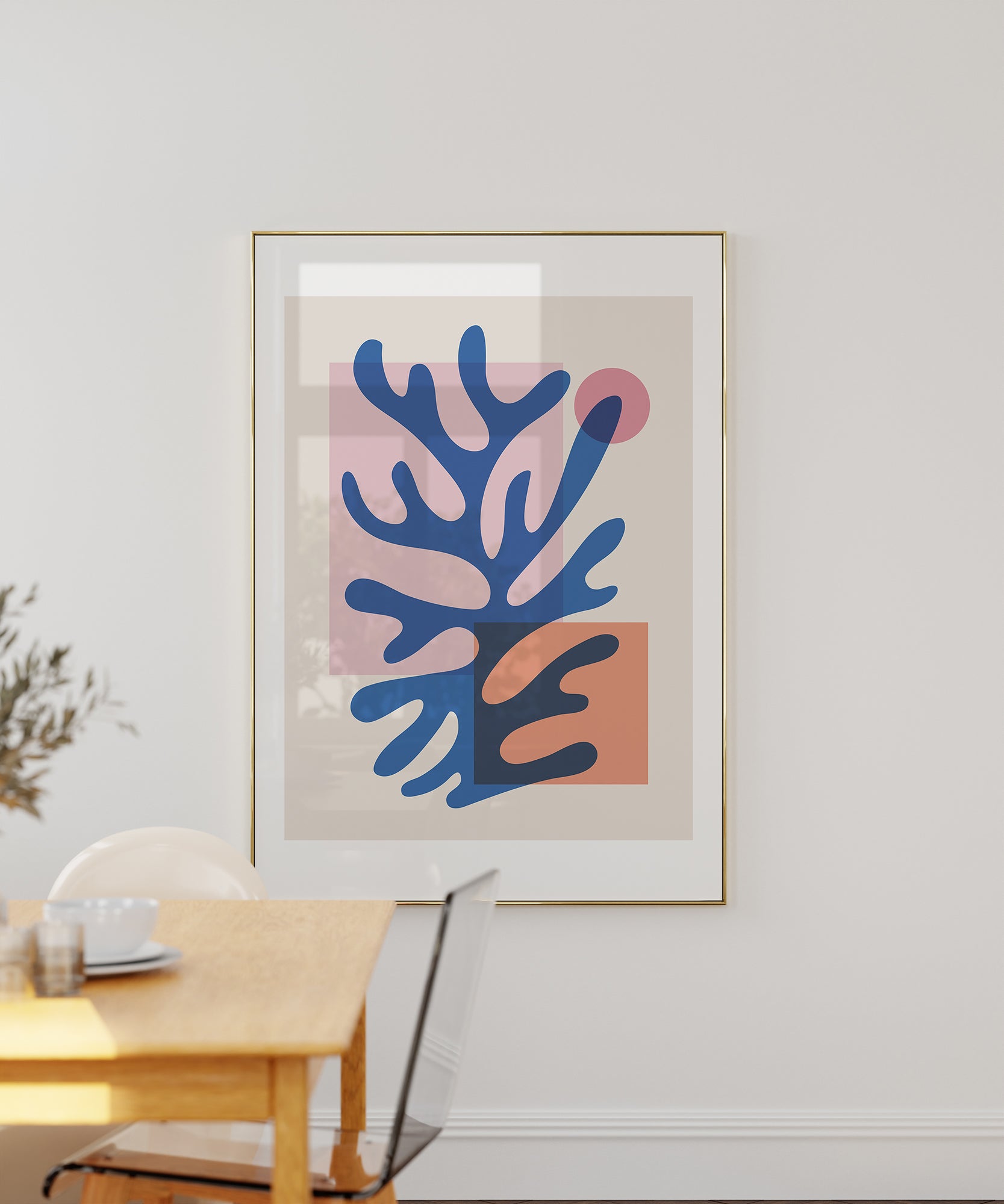 Matisse-inspired 'Henri' abstract cut-out style, modern minimalist wall art with artistic aesthetic.
