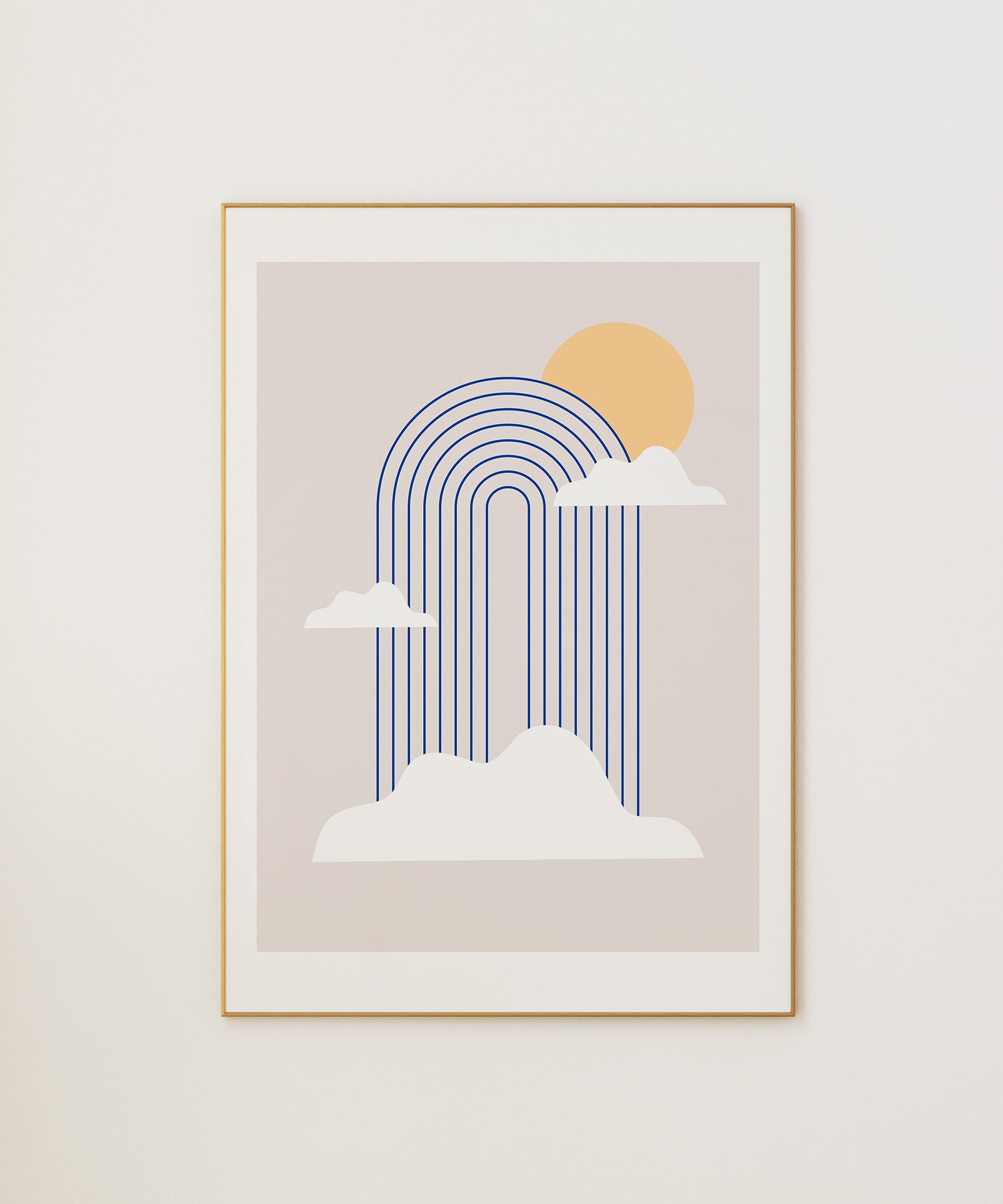 Abstract 'Clouds' design, serene minimalist prints for a dreamy nursery or living room aesthetic.