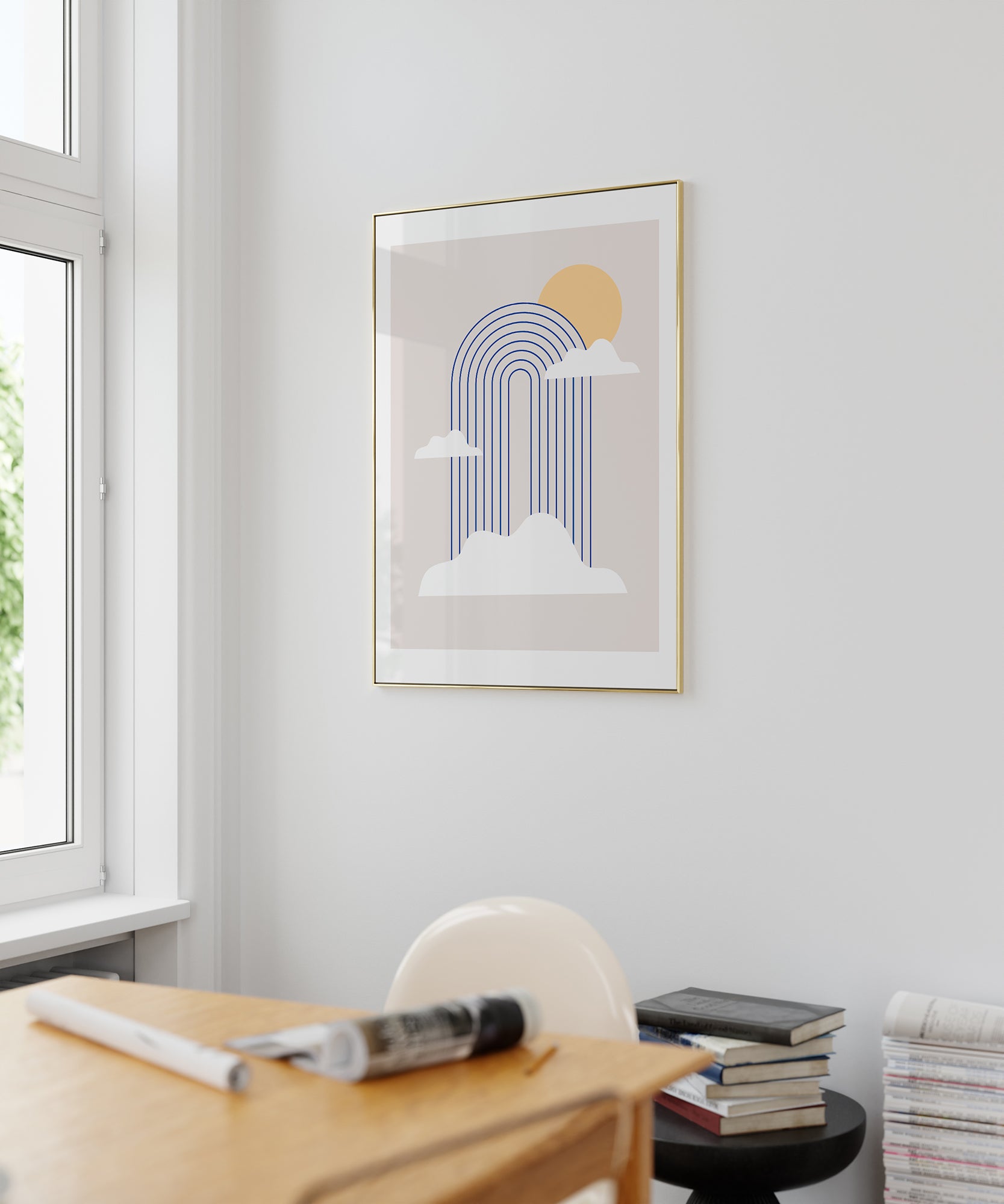 Abstract 'Clouds' design, serene minimalist prints for a dreamy nursery or living room aesthetic.