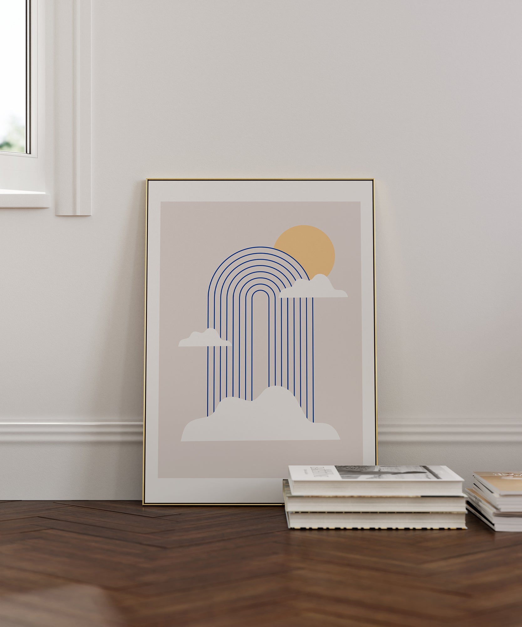 Abstract 'Clouds' design, serene minimalist prints for a dreamy nursery or living room aesthetic.