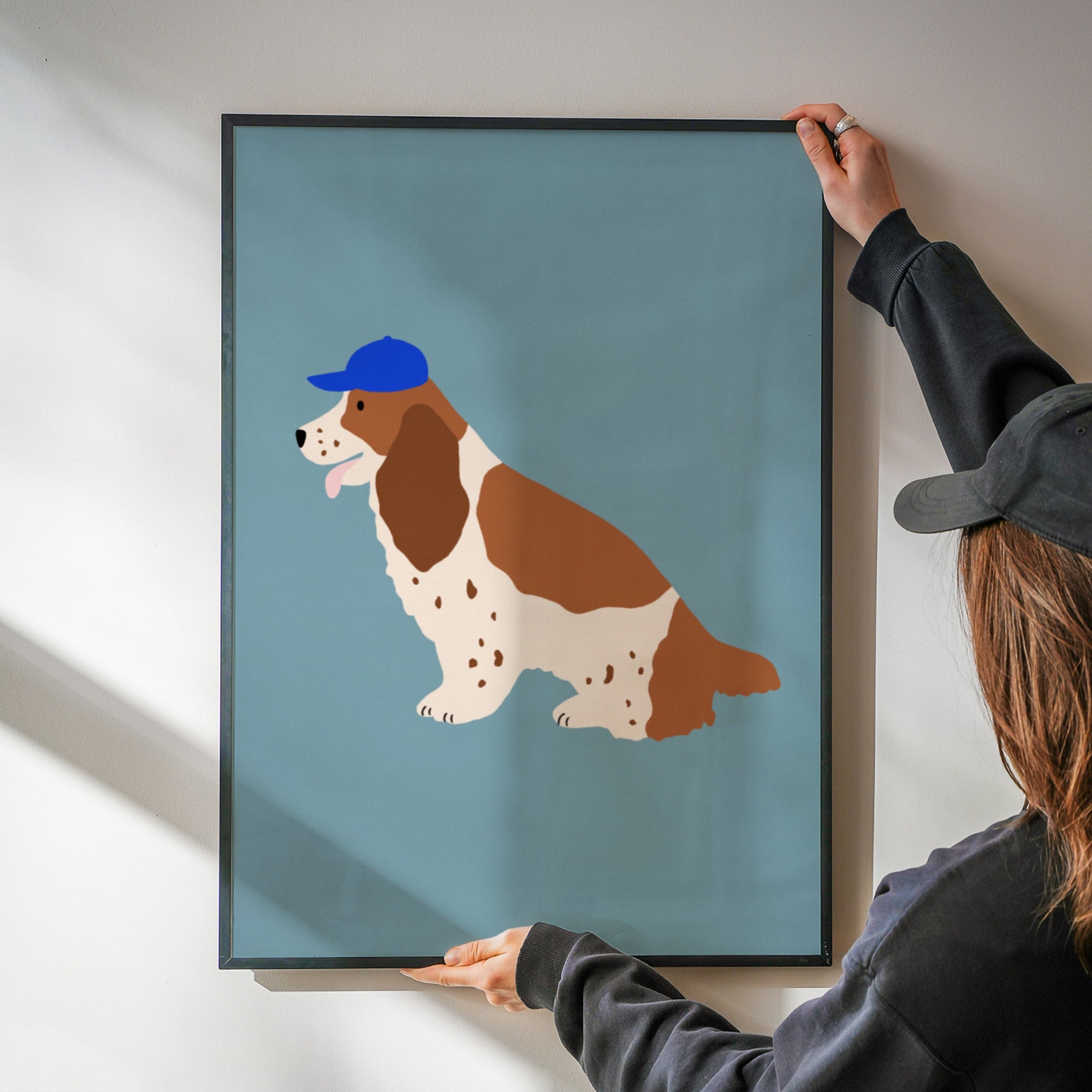 Cocker Spaniel with Cap