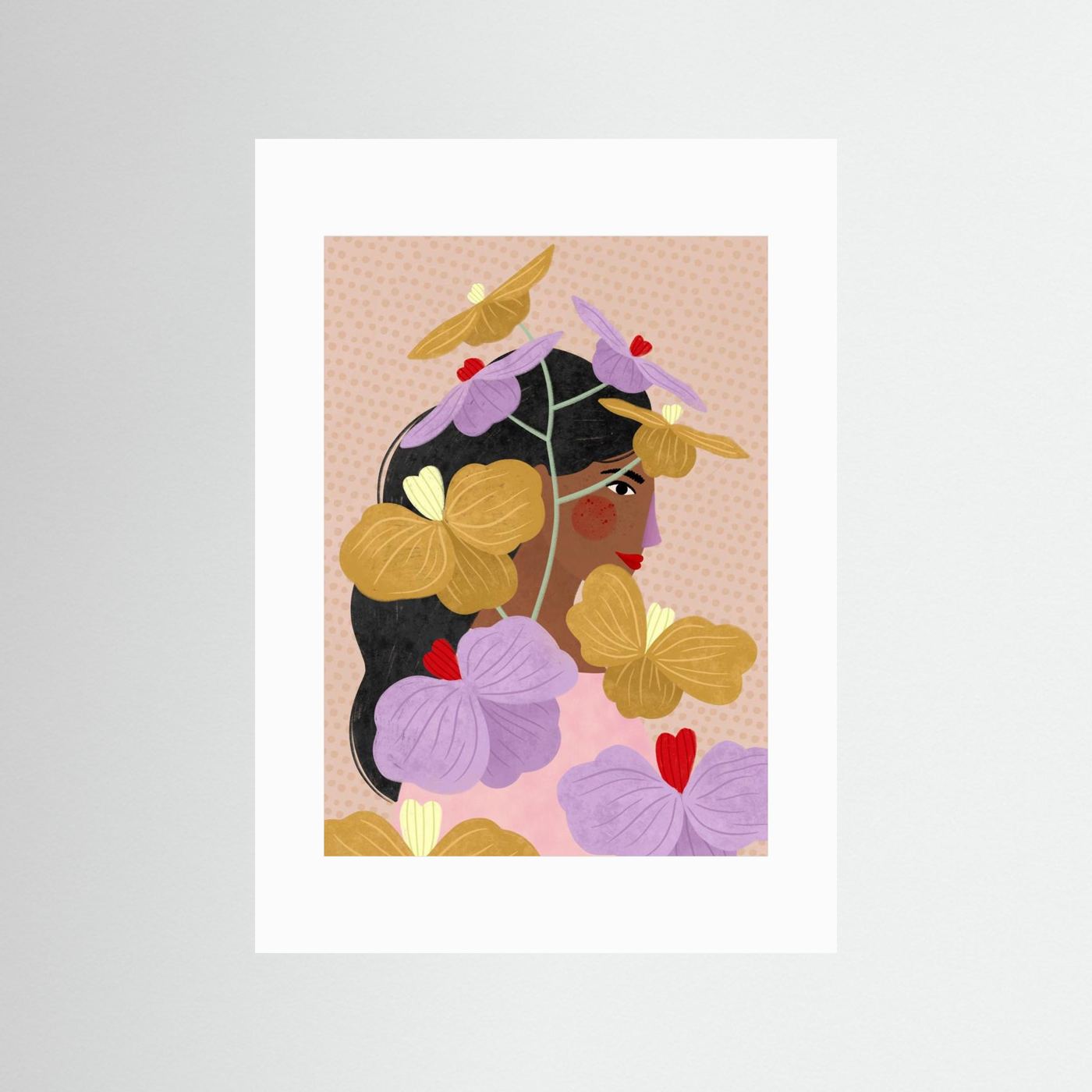 Hidden behind yellow purple flowers by Bea Müller