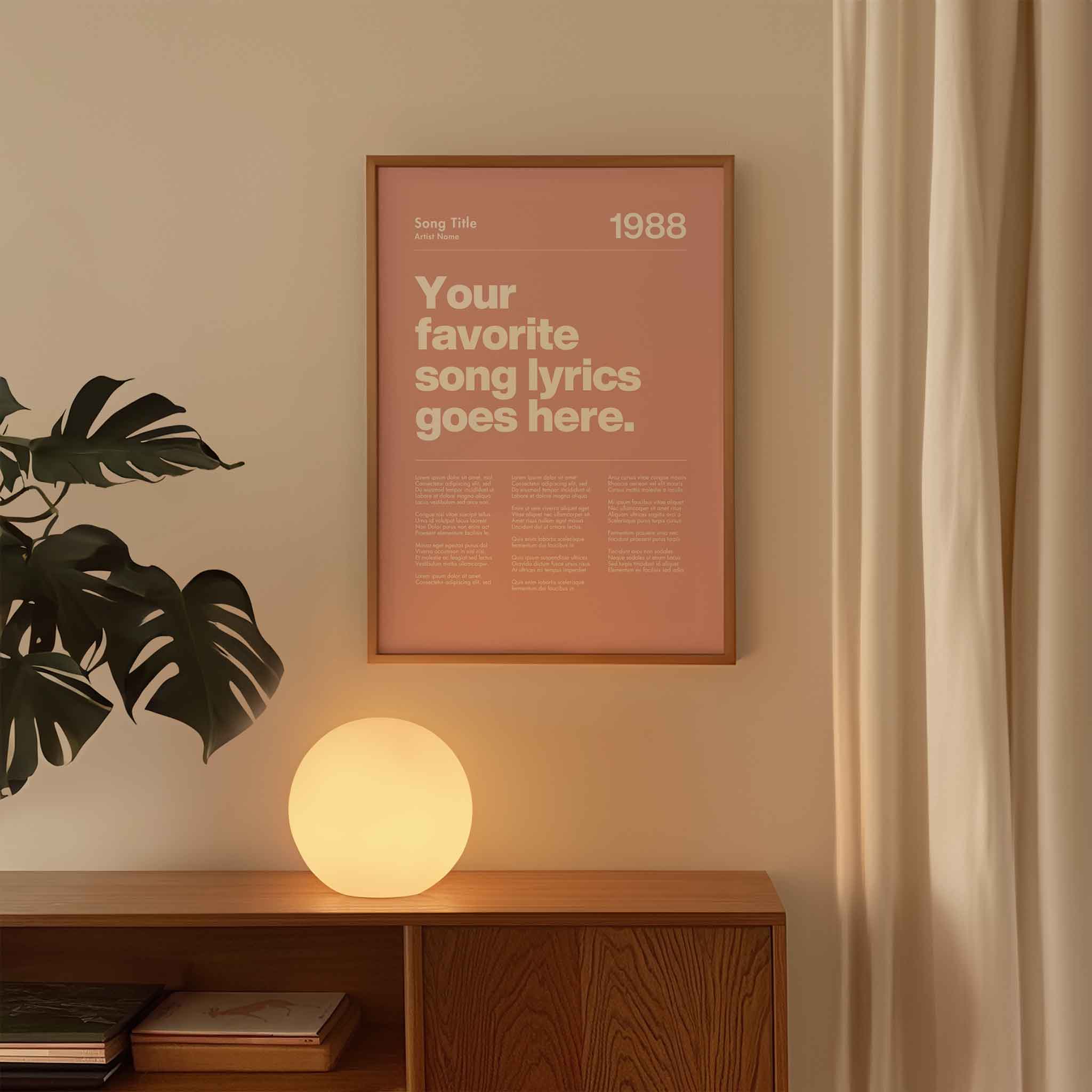 a picture of a plant next to a book shelf