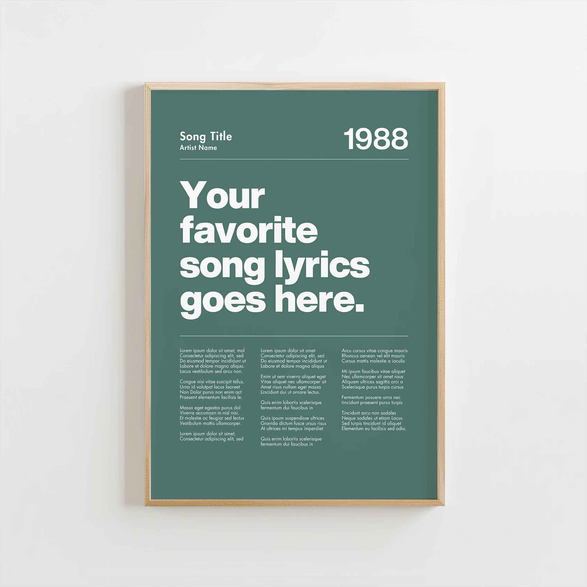 a poster hanging on the wall of a room