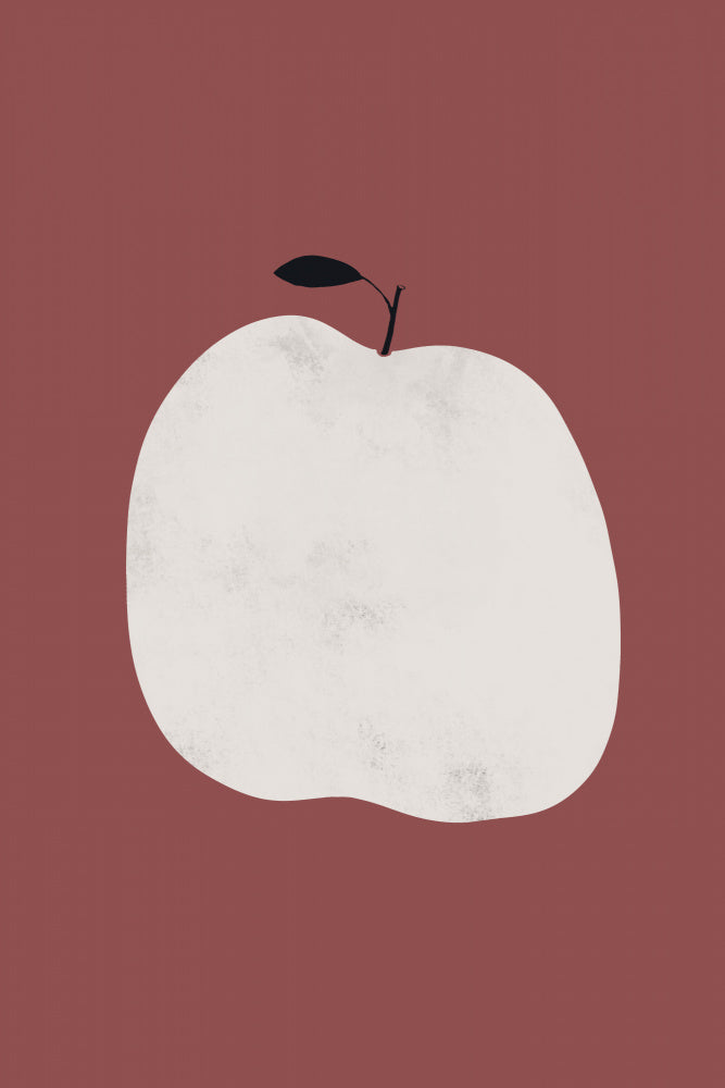 Minimalist White Apple