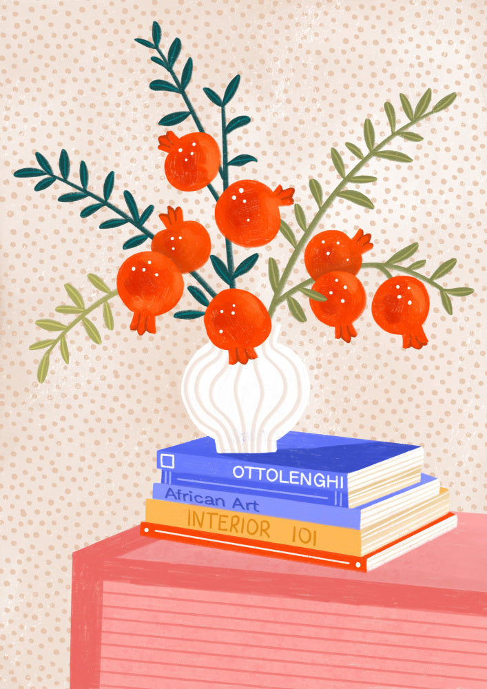 Cozy Tabletop Pomegranates