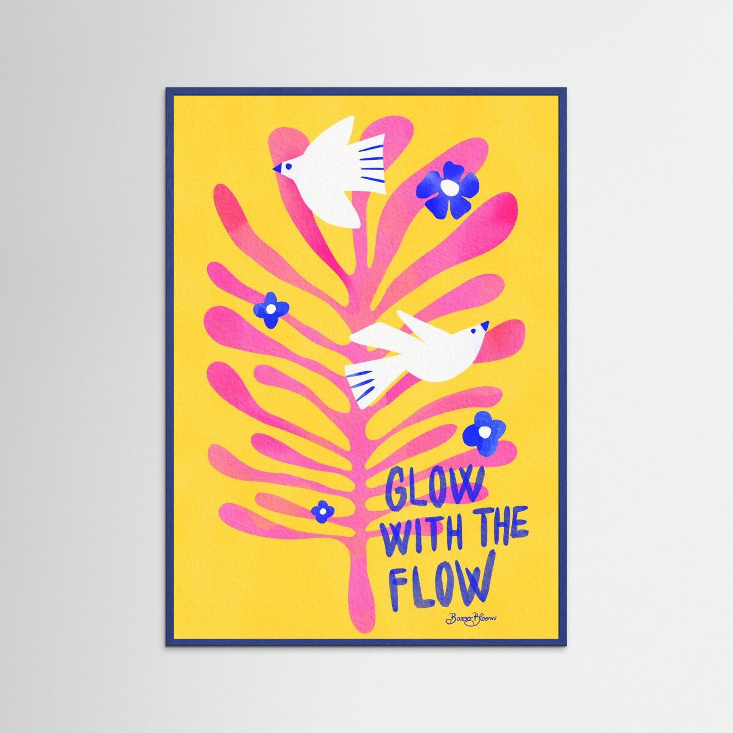 Birds - Glow with the Flow pink by Baroo Bloom