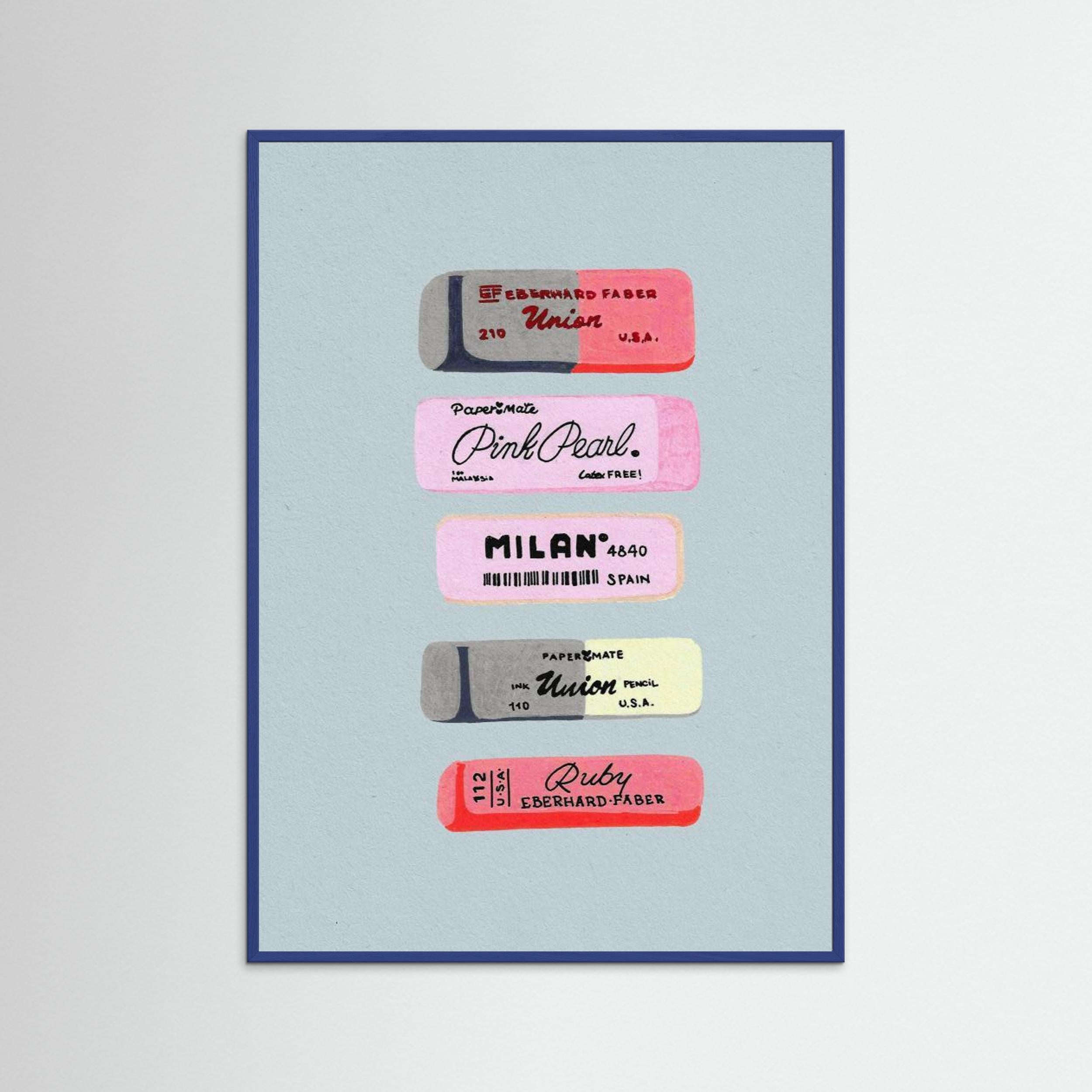Erasers Art Print by Studio Mandariini