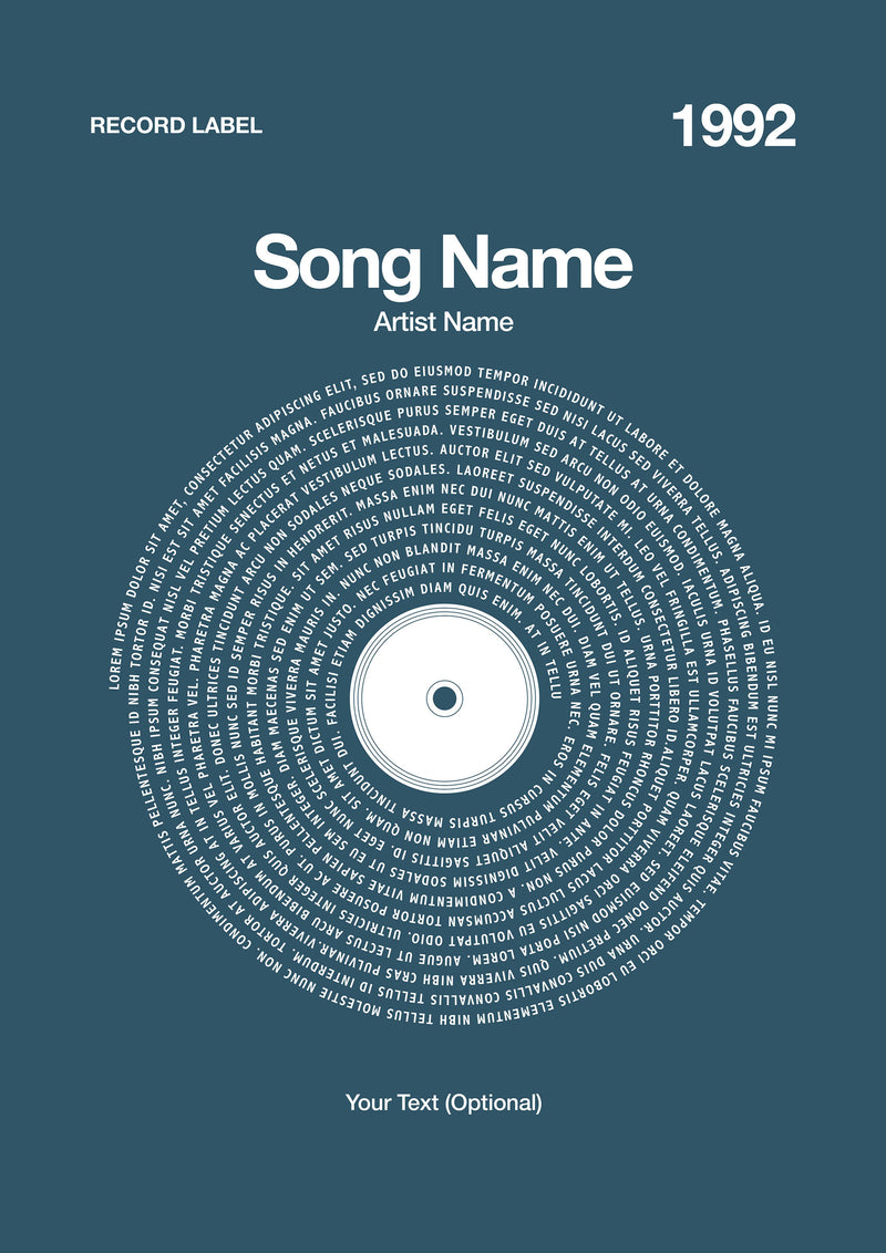 Custom Vinyl Lyrics Print – Deepsea