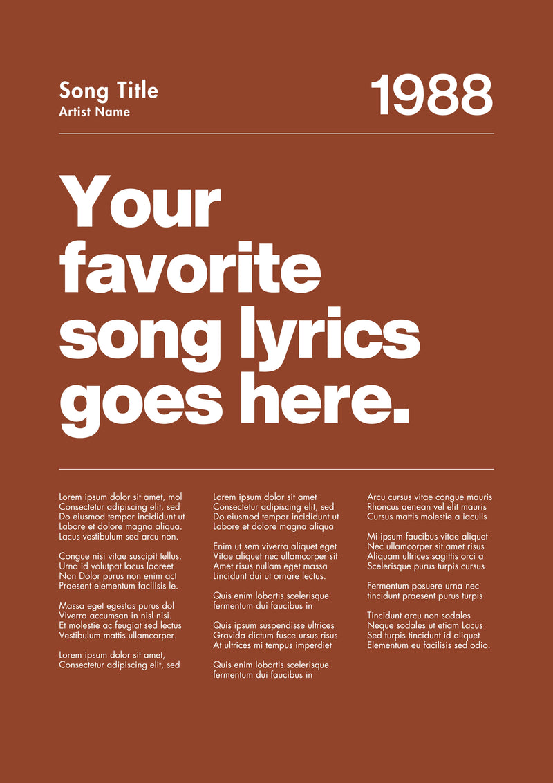 CUSTOM SONG CHESTNUT