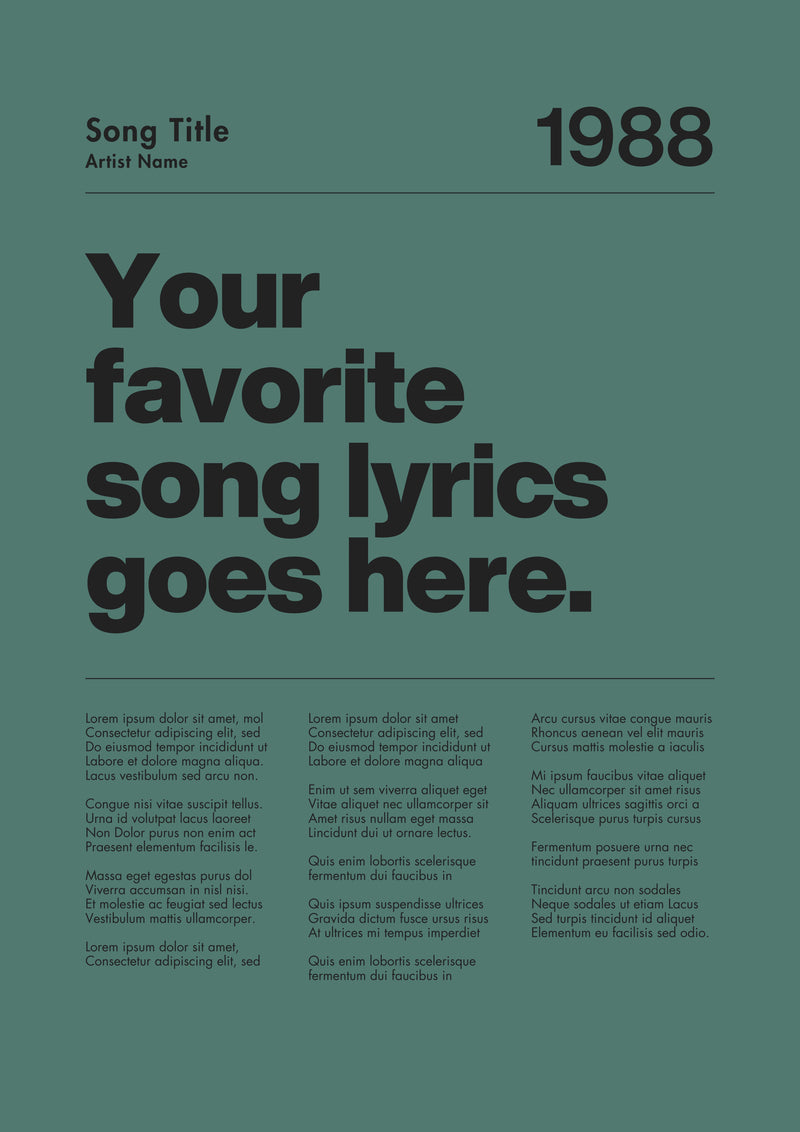 CUSTOM SONG EVERGREEN