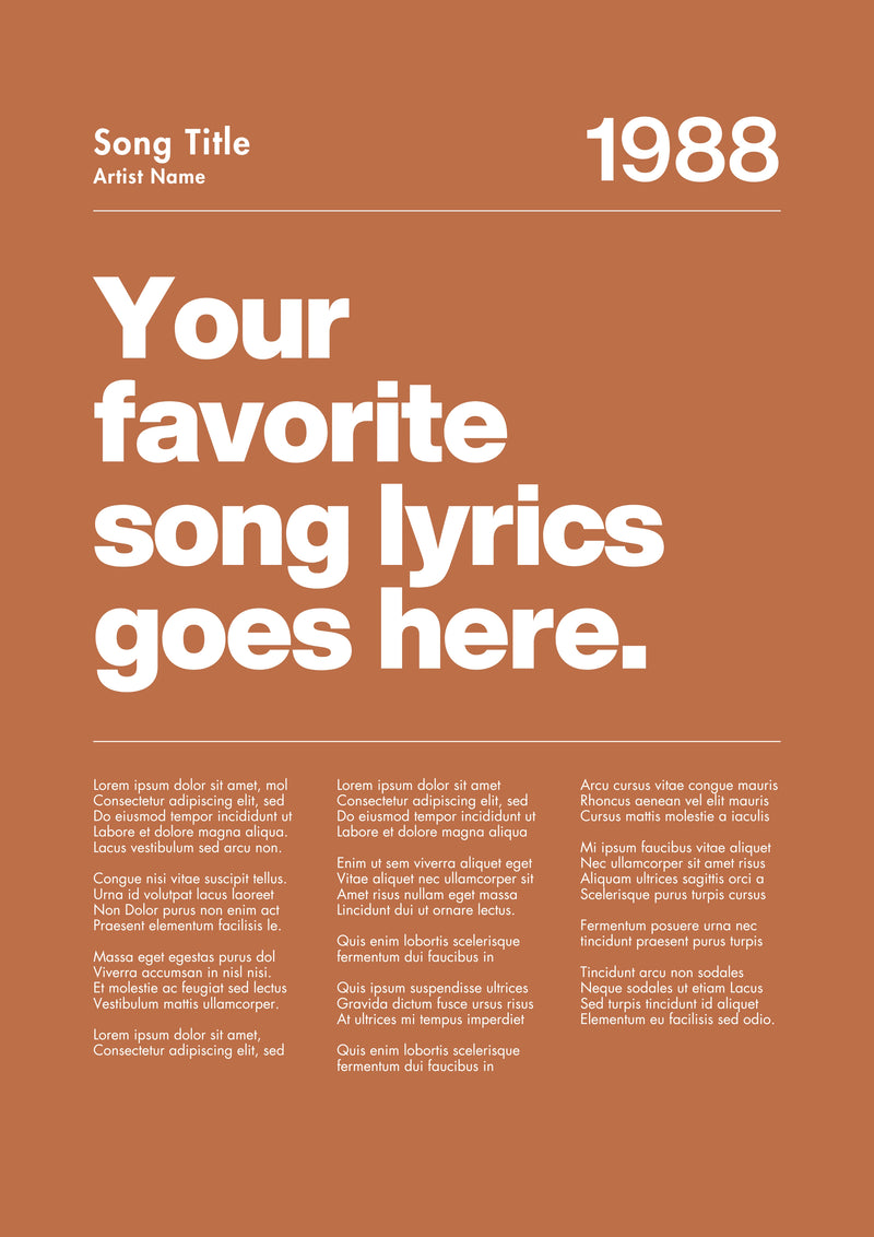 CUSTOM SONG ORANGE