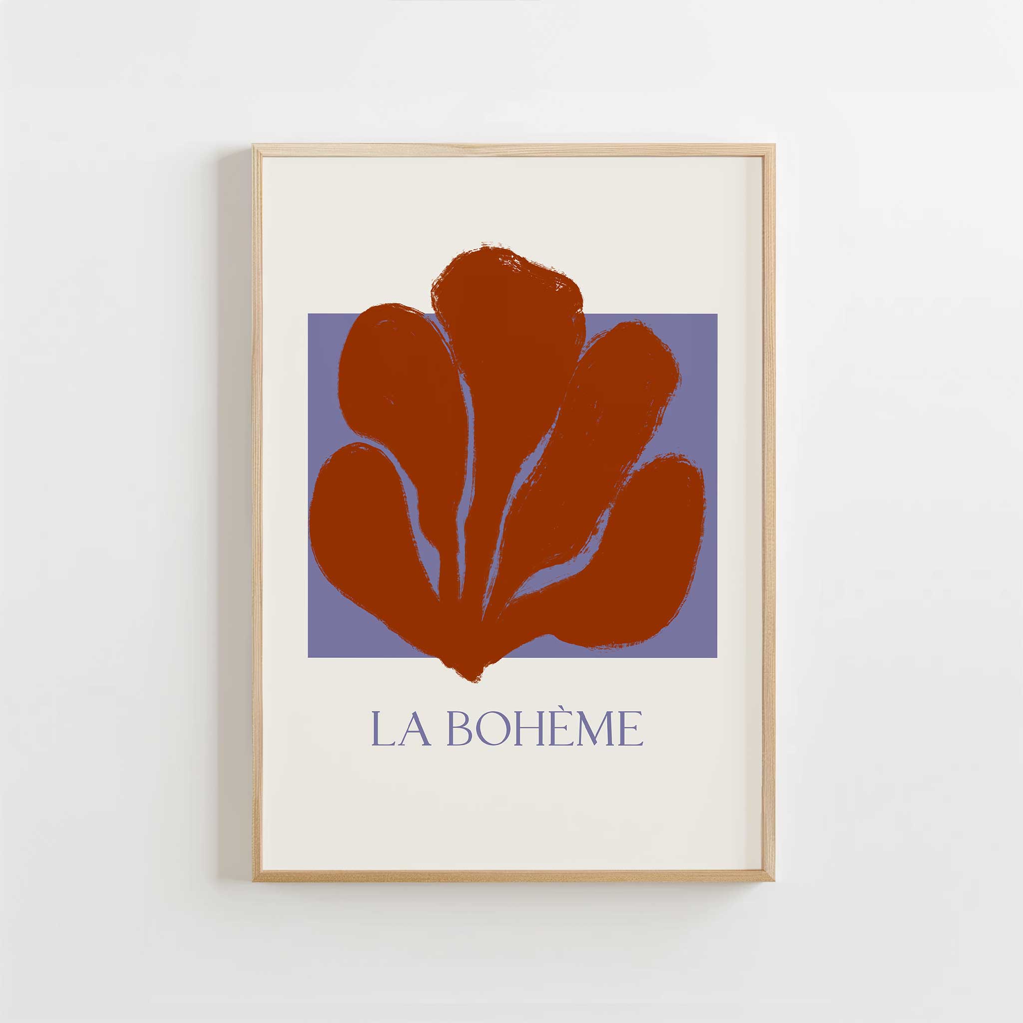 Earthy terracotta abstract 'Solace in Terra', boho minimalist print for serene bedroom decor, titled 'Solace in Terra'
