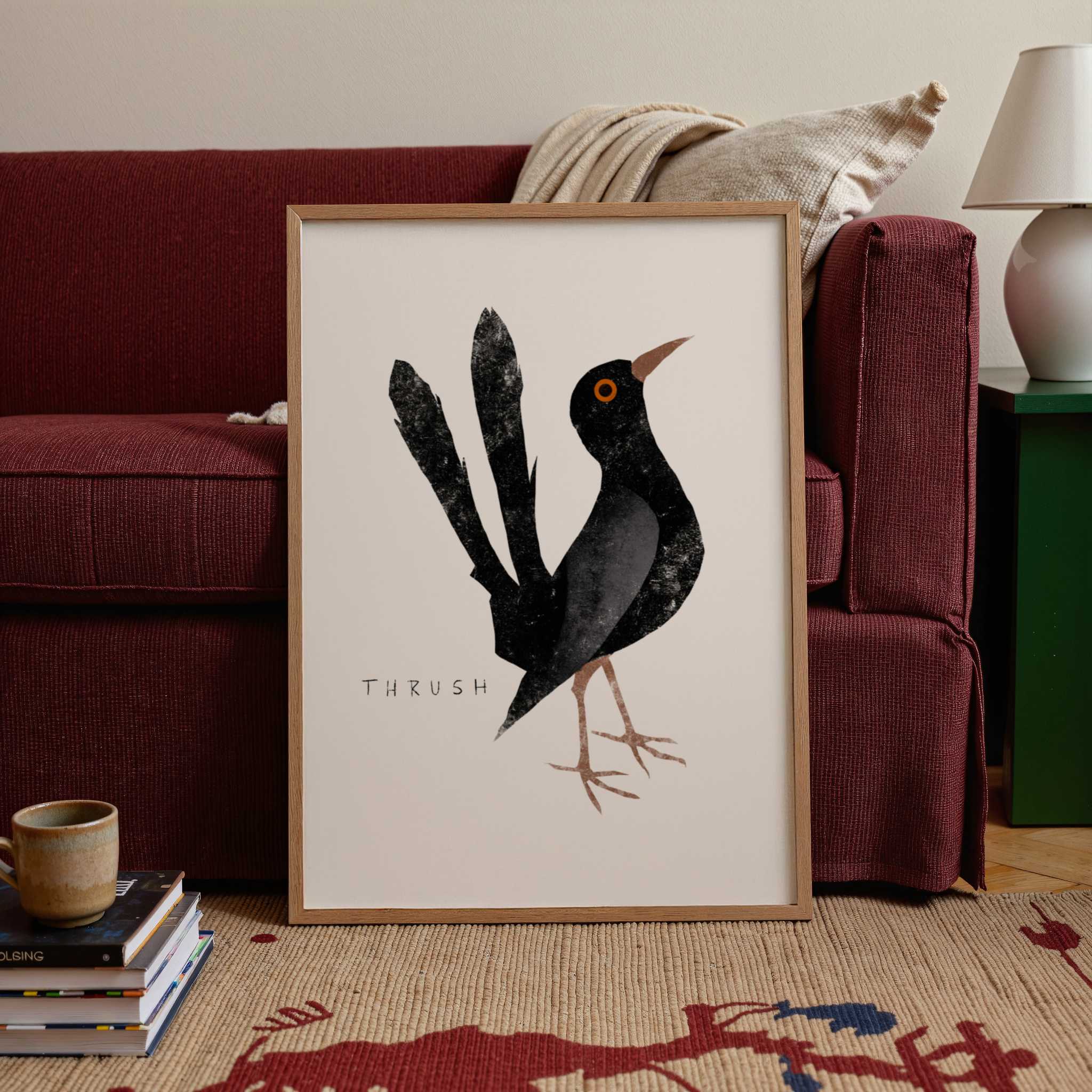Elegant Black Thrush