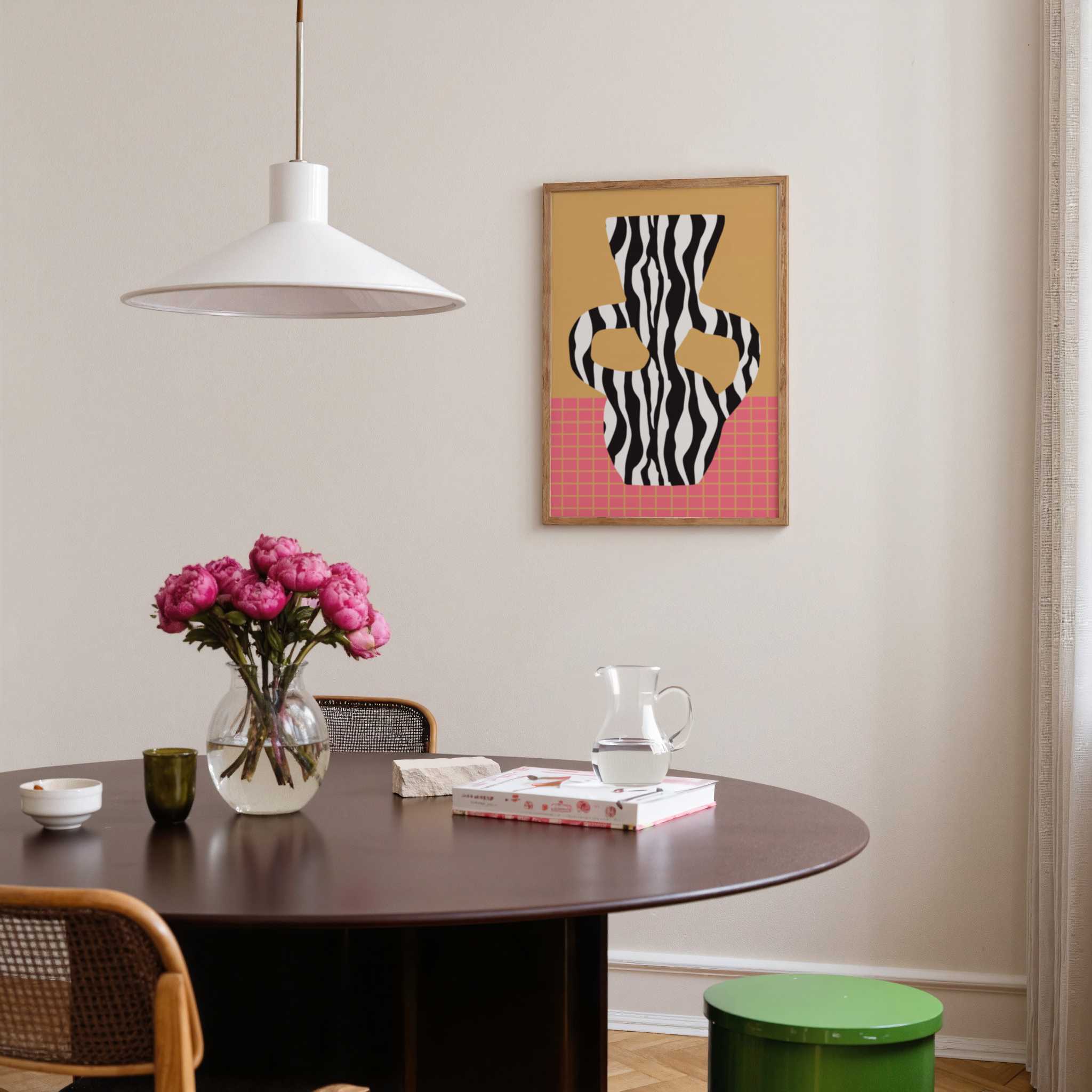 Zebra Patterned Vase