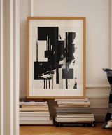 Brush and Blocks Abstract Print