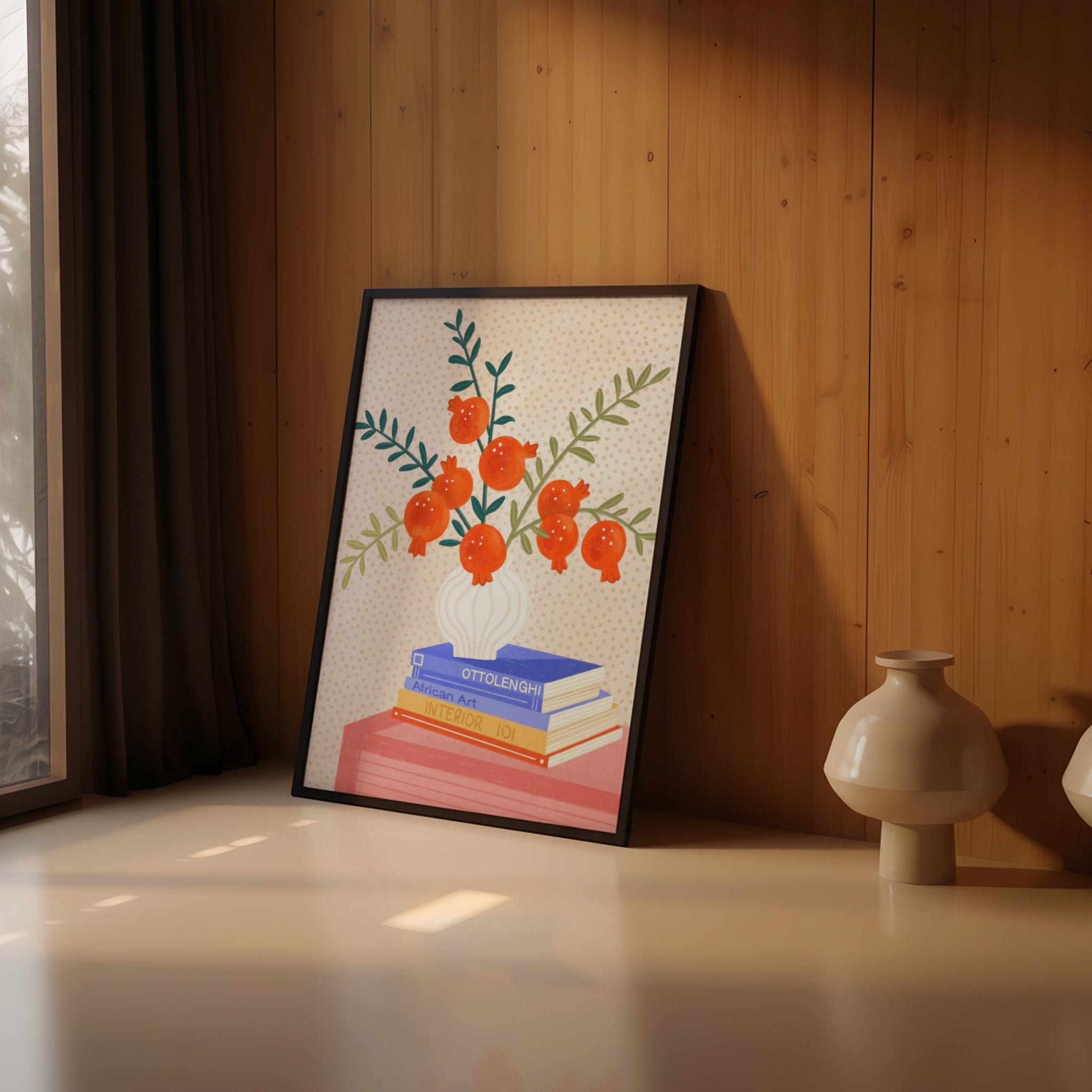 Cozy Tabletop Pomegranates