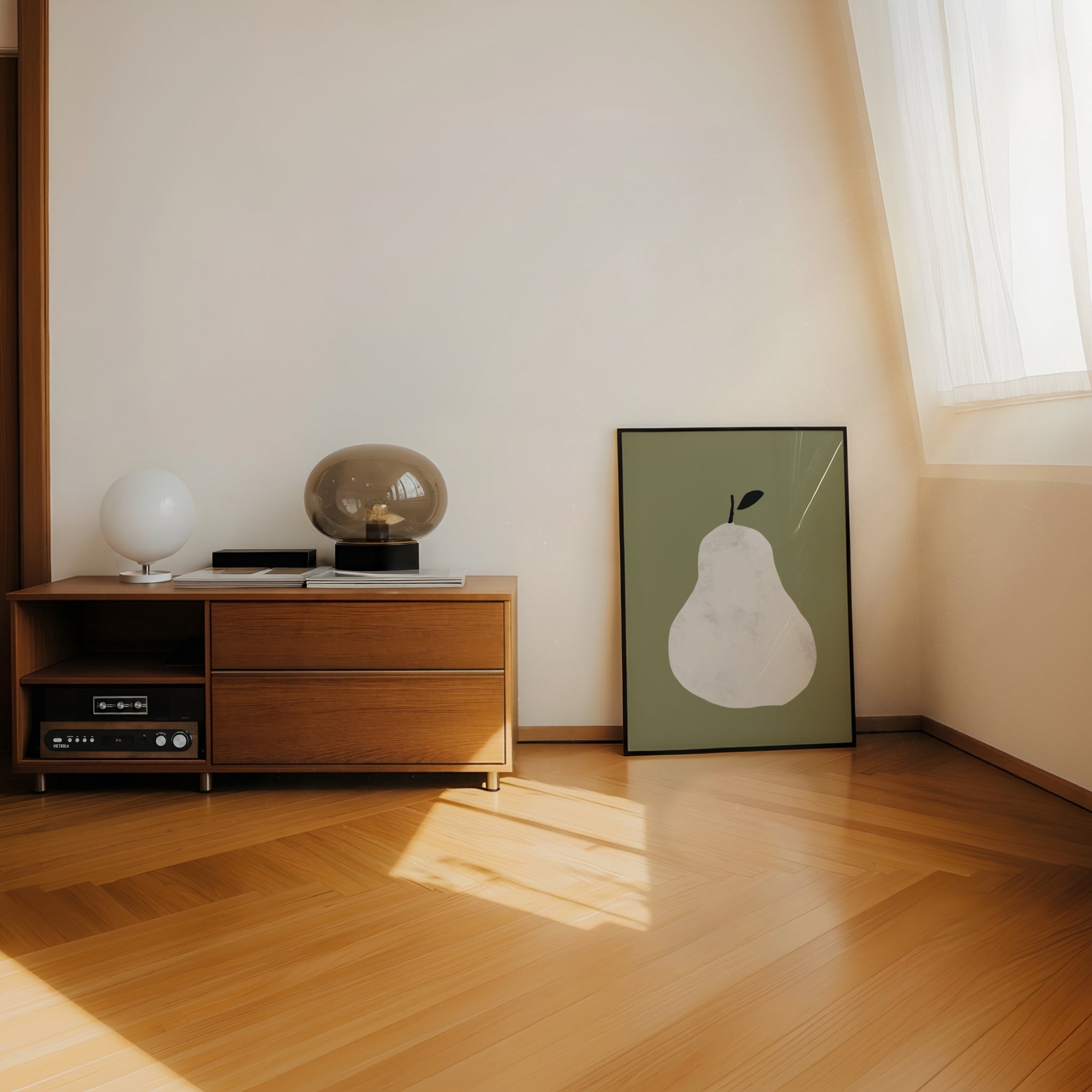 Minimal Pear Still Life