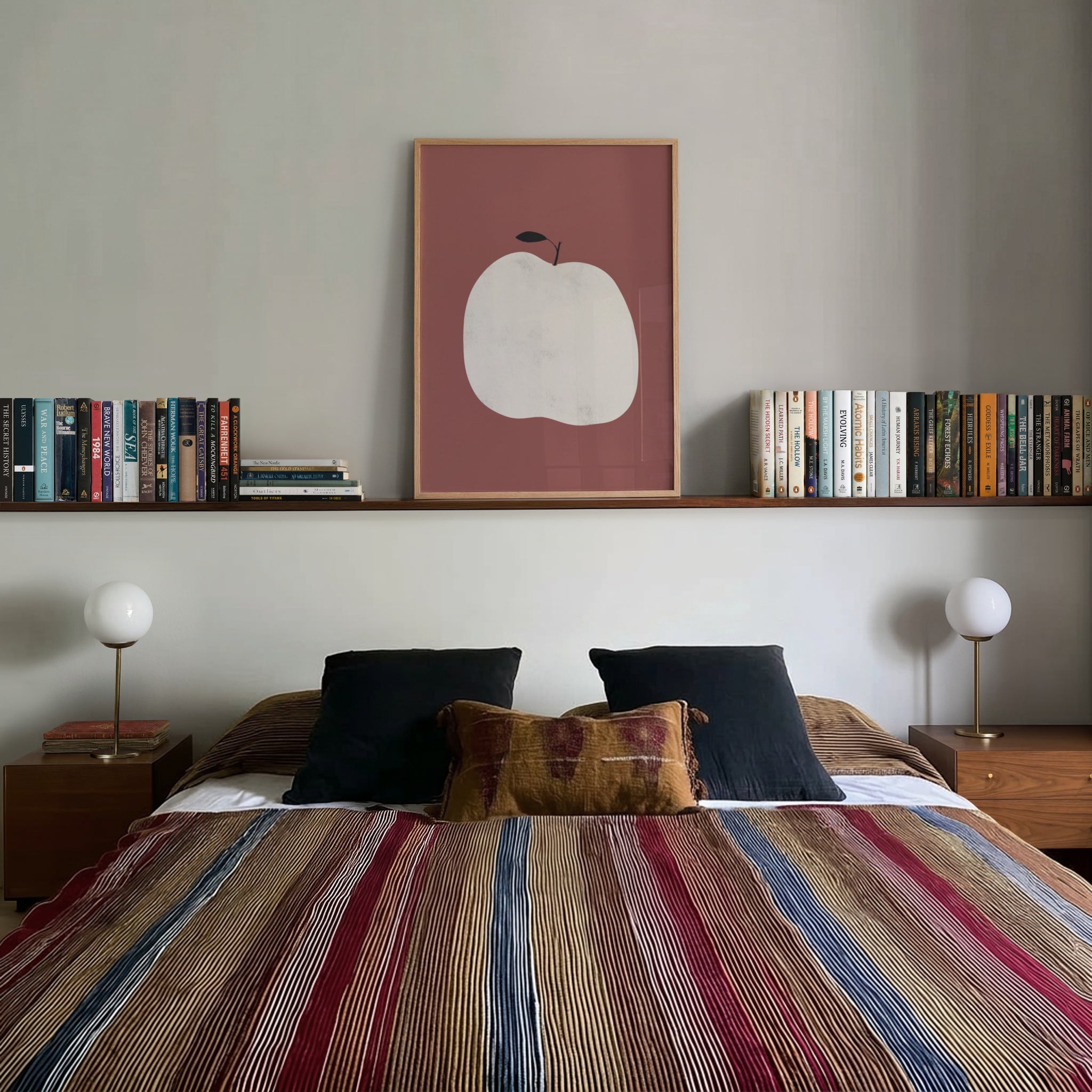 Minimalist White Apple by Danushka Abeygoda
