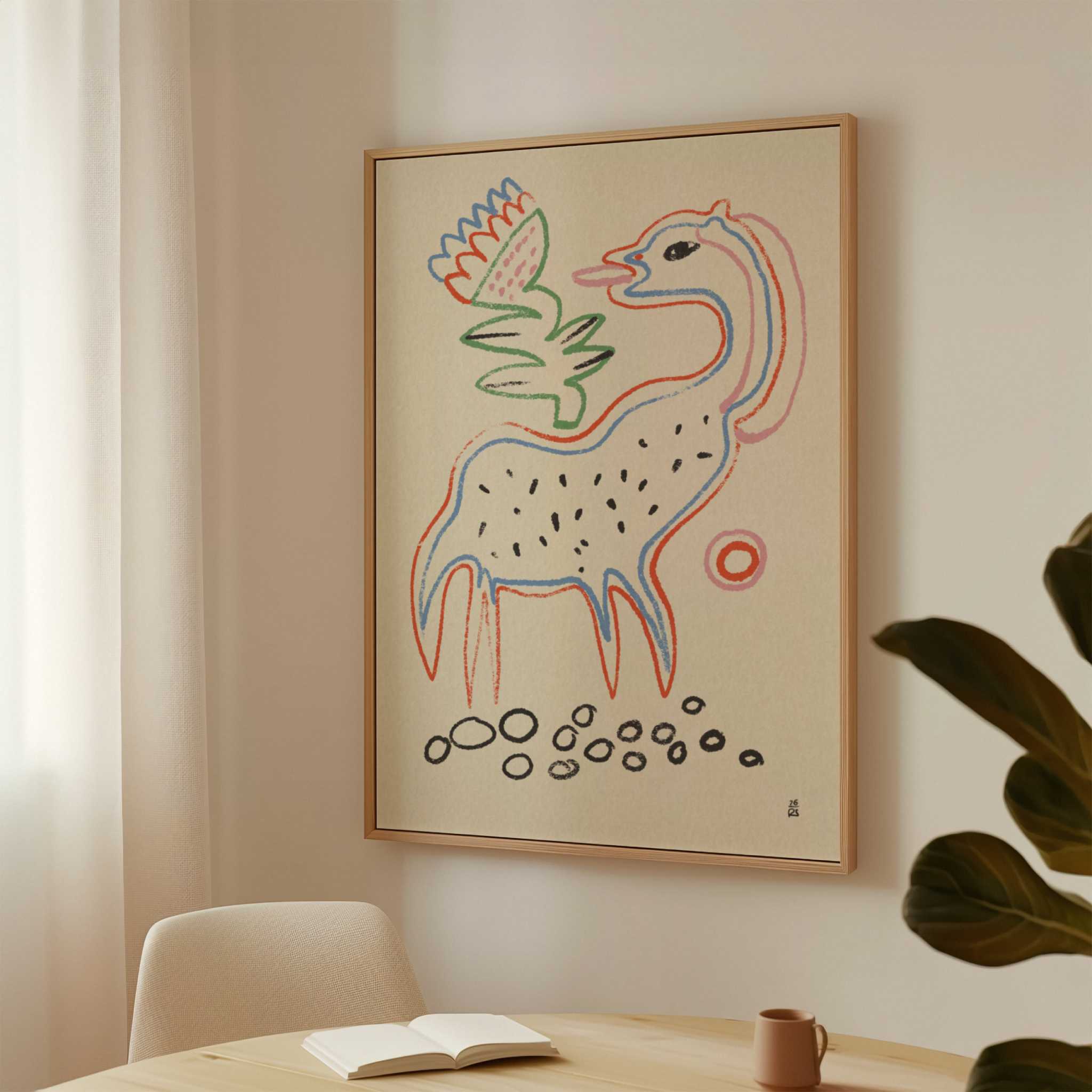 Whimsical Creature and Flower