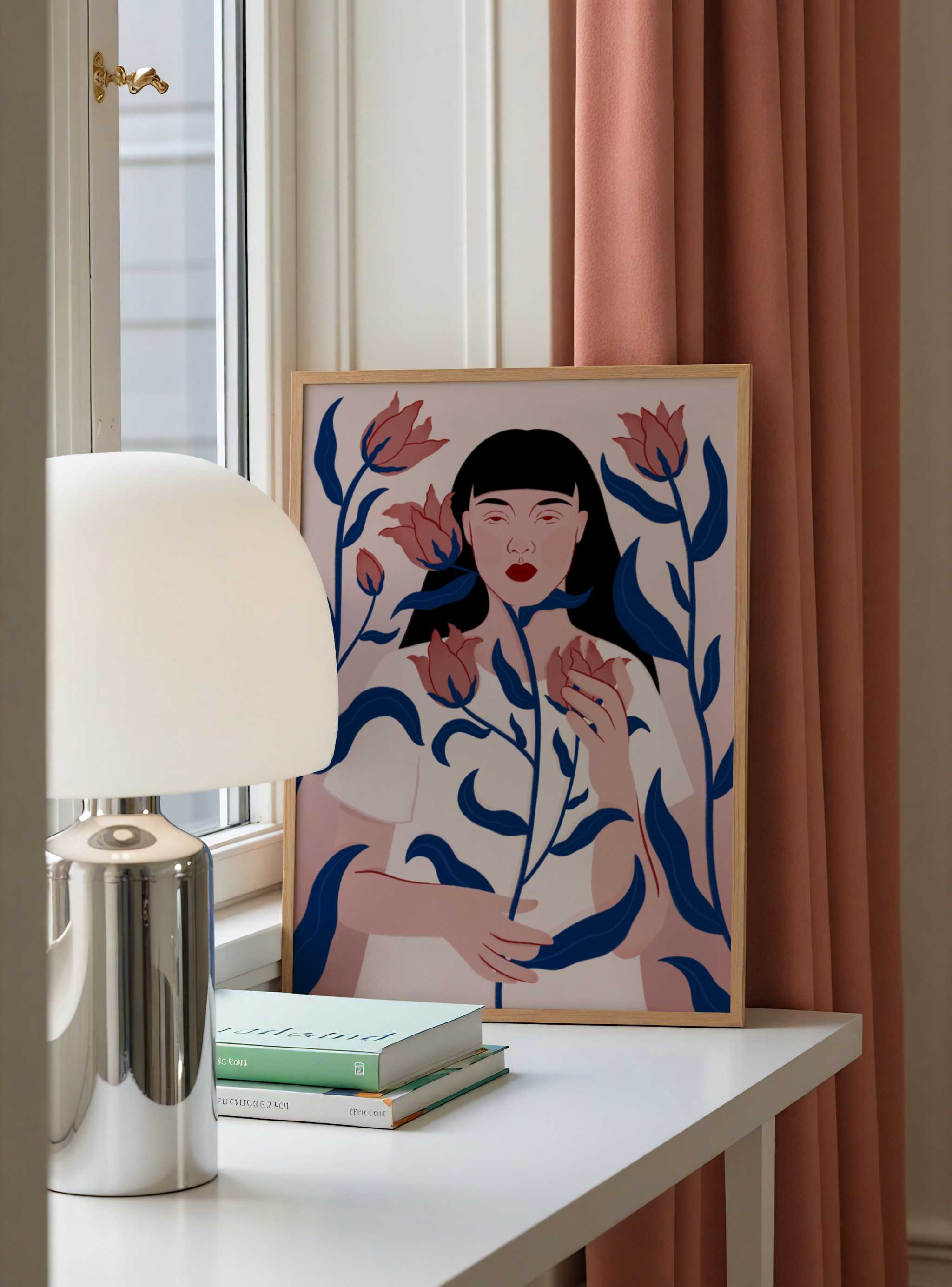 Serene Floral Portrait