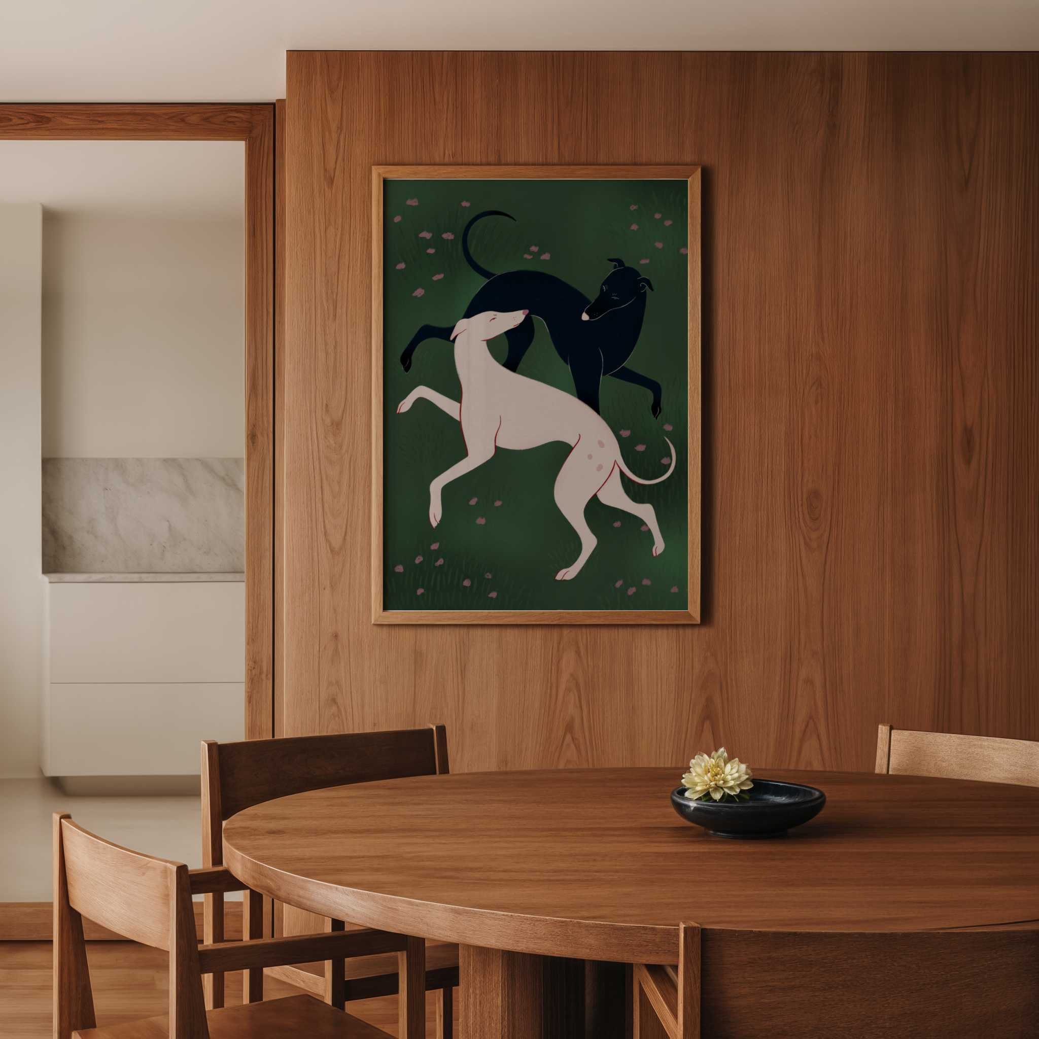Elegant Greyhound Pair