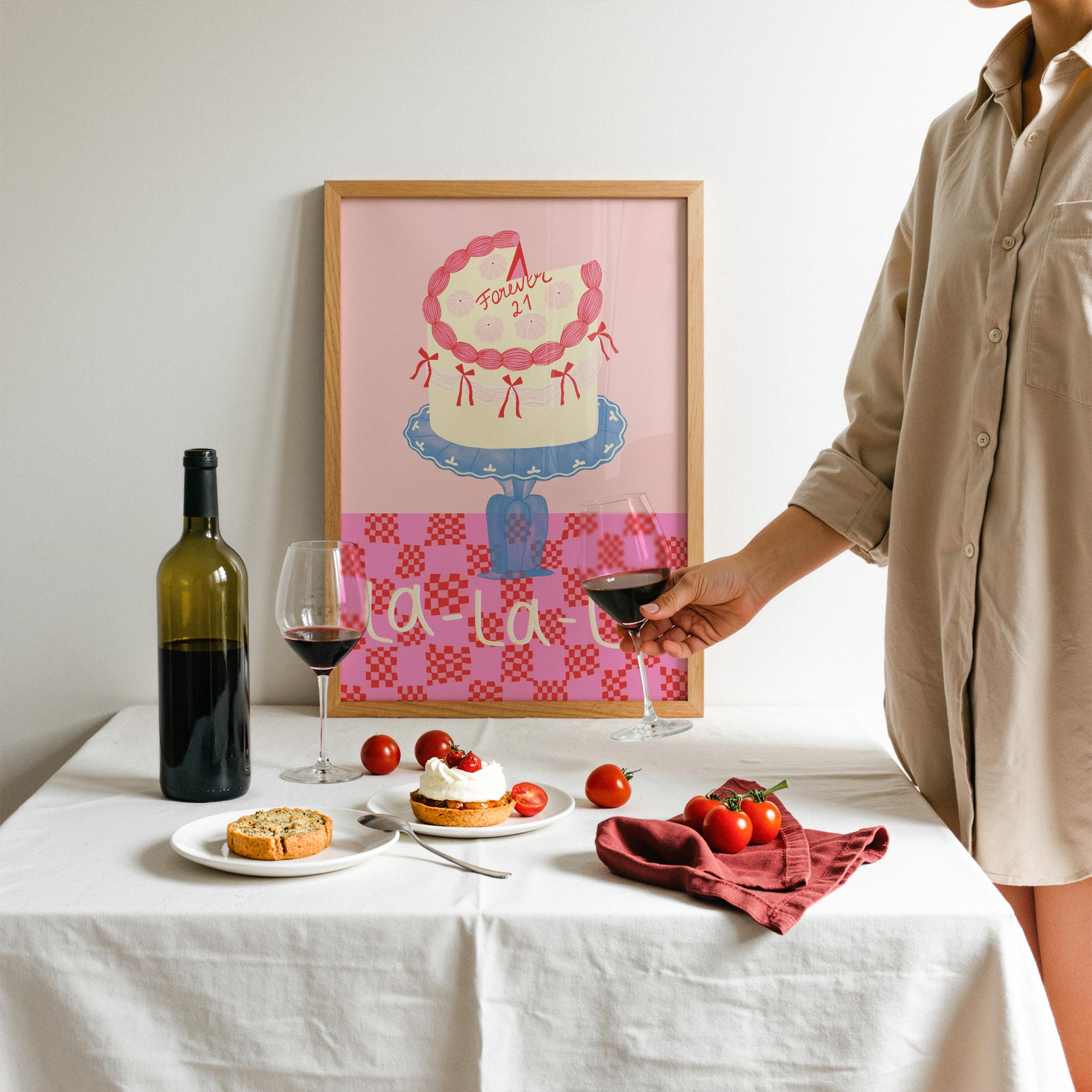 La-La-La Ribbon Cake