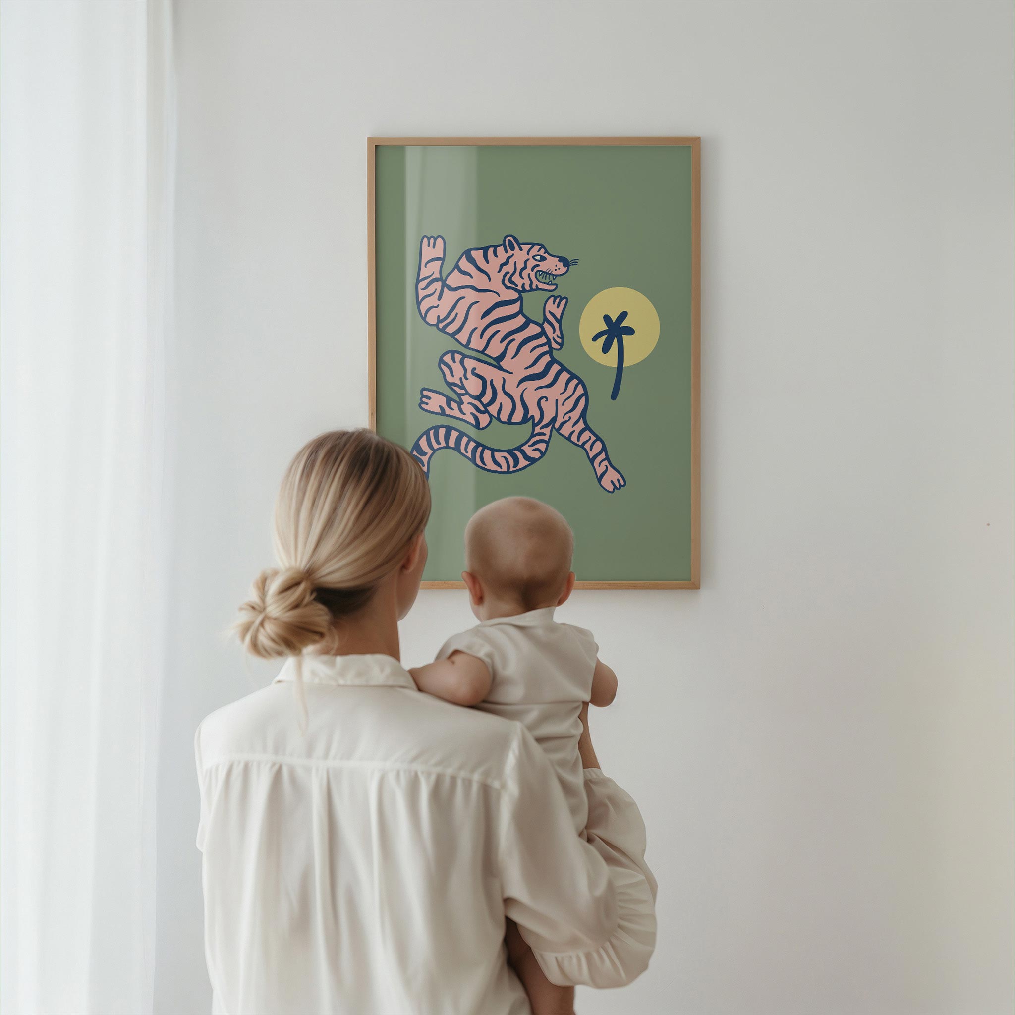 Playful Jumping Tiger