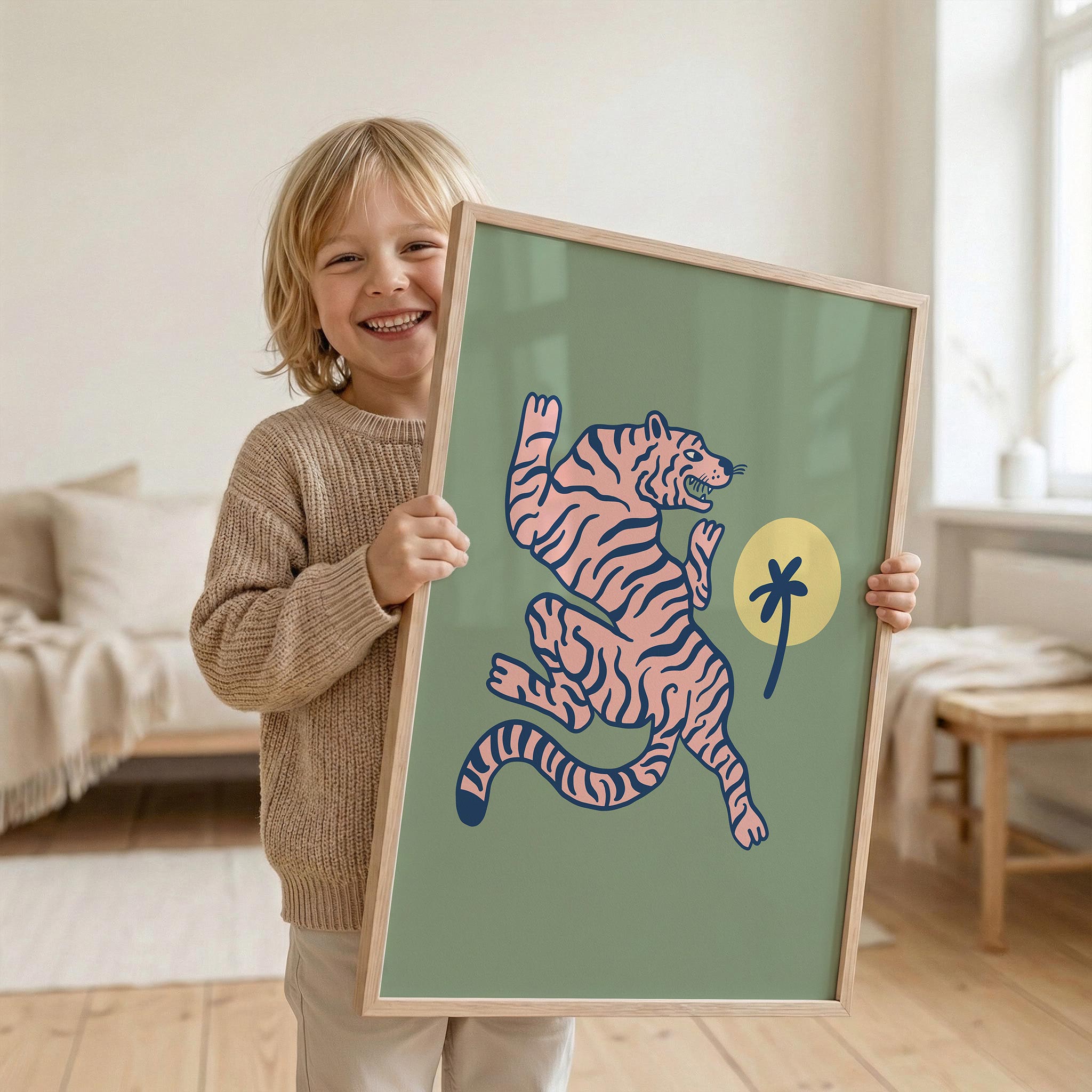 Playful Jumping Tiger
