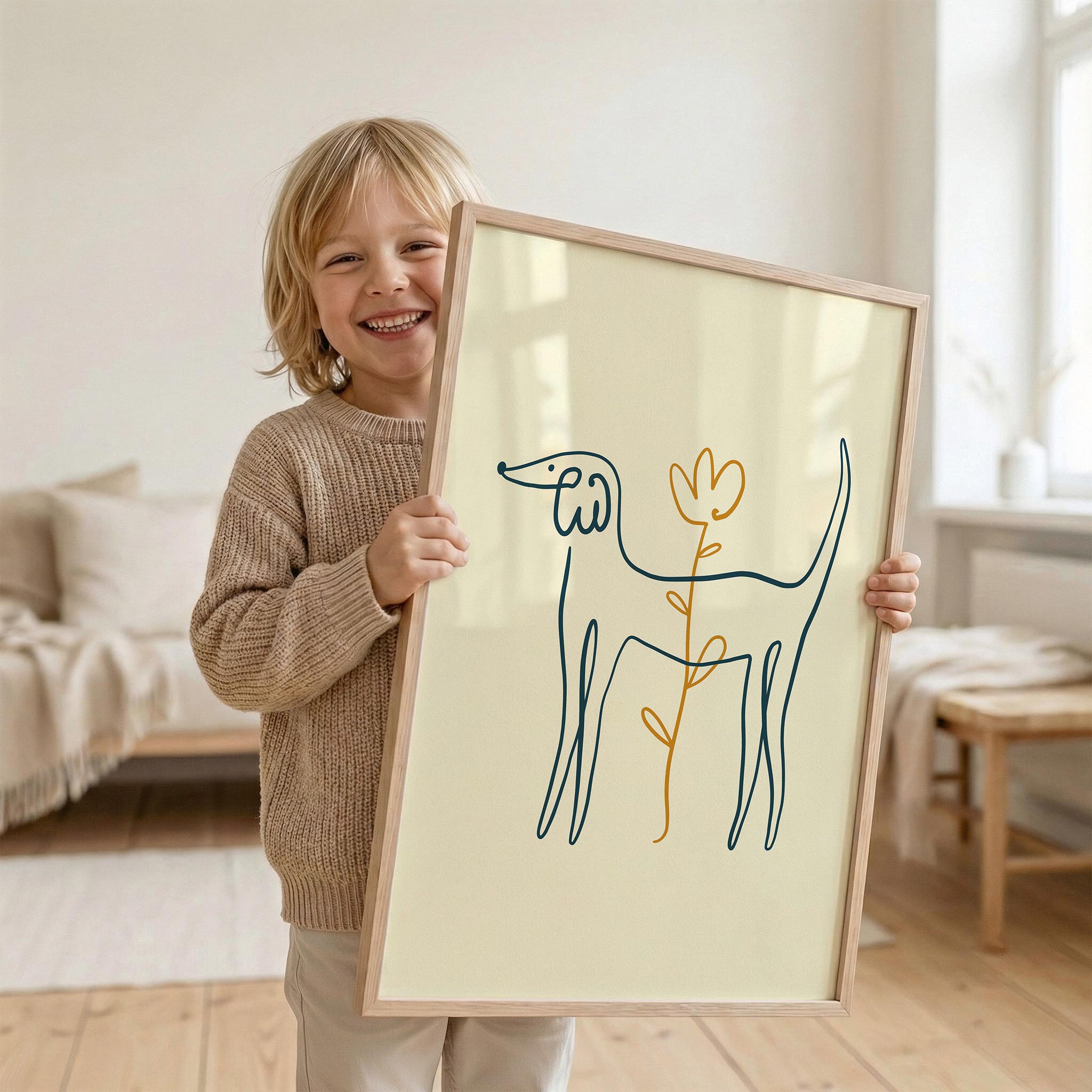 Minimalist Line Dog