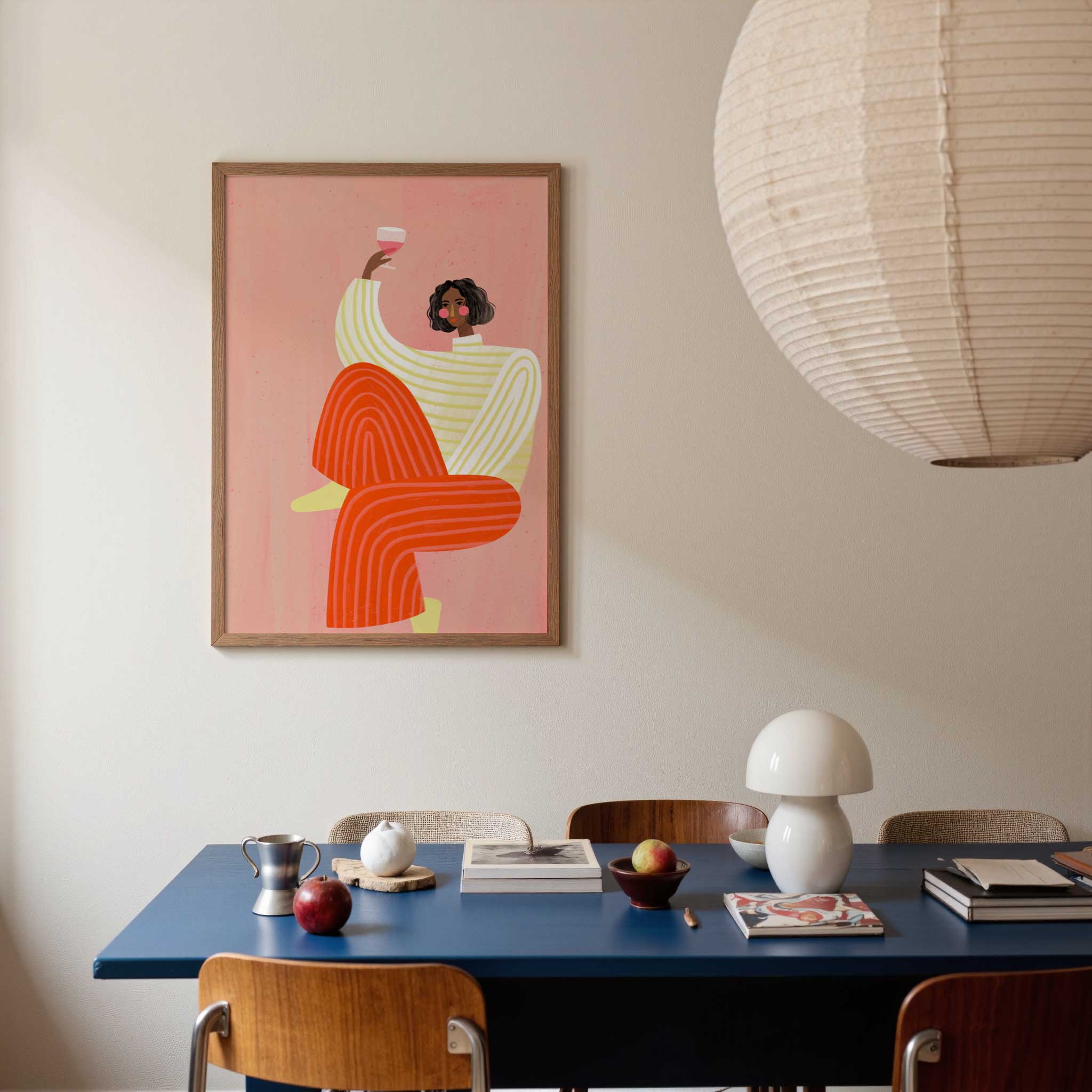 The Woman with the glass of wine by Bea Müller