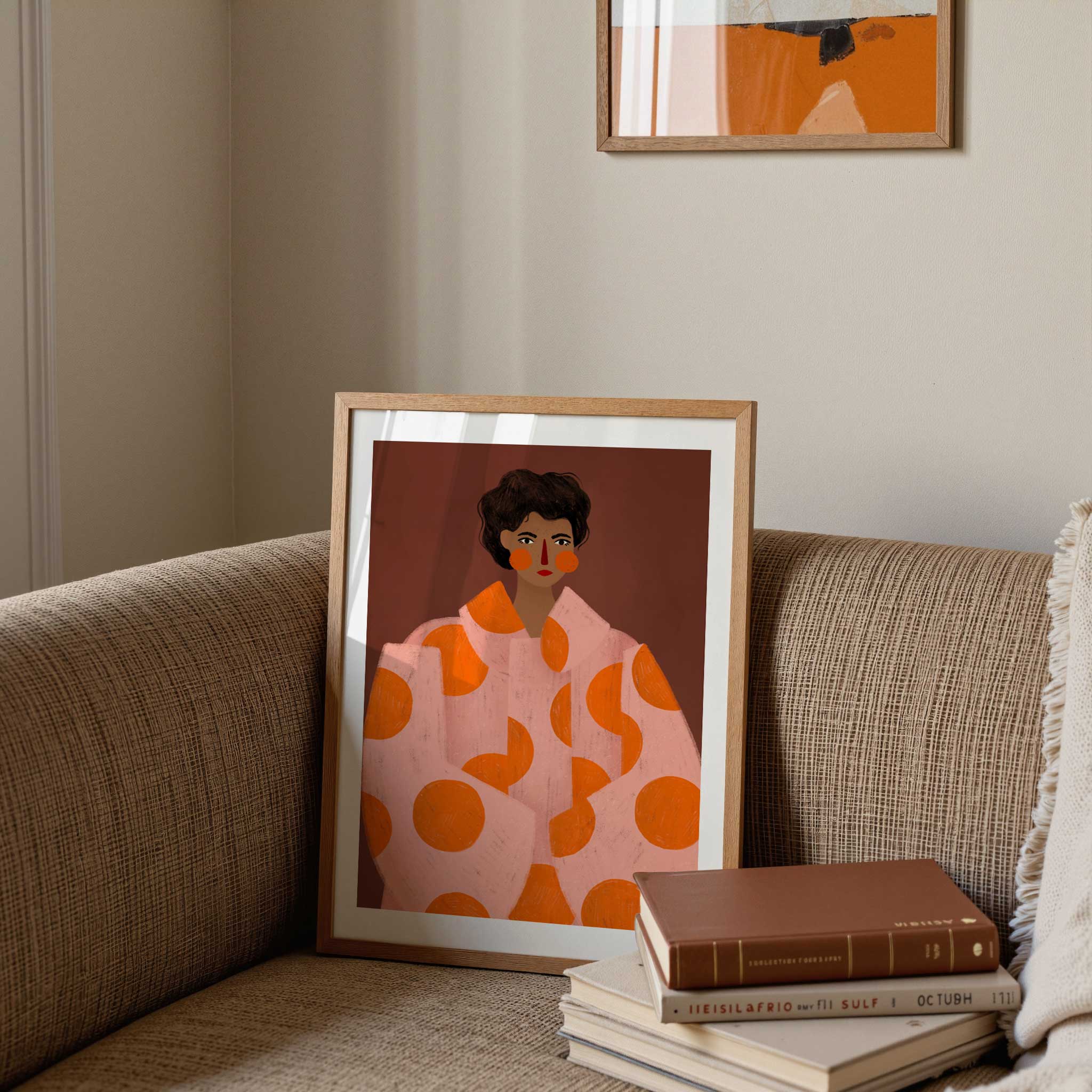 Woman With Orange Dots by Bea Müller