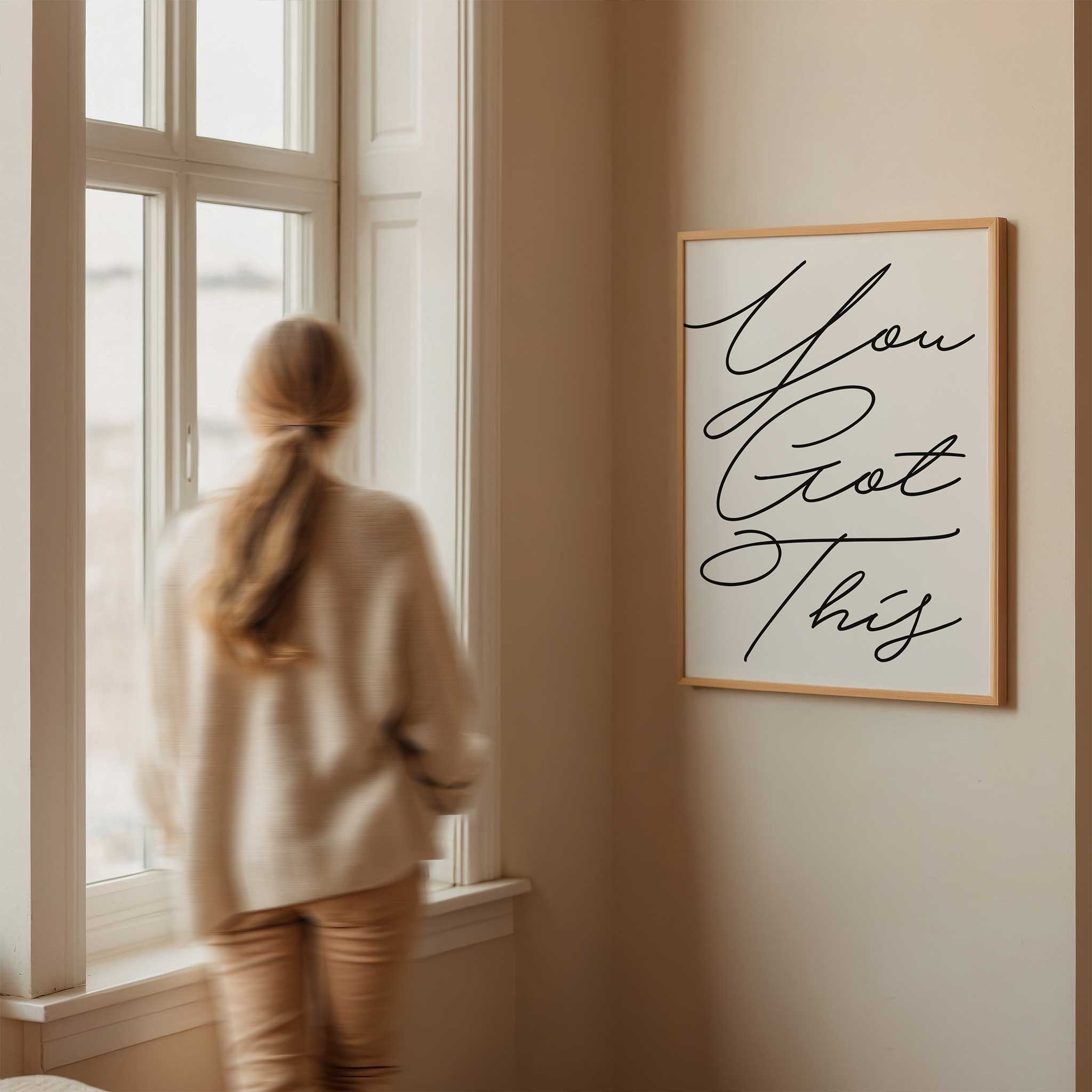 You Got This' encouraging typography, wall art for living room with a stylish aesthetic, titled 'You Got This'