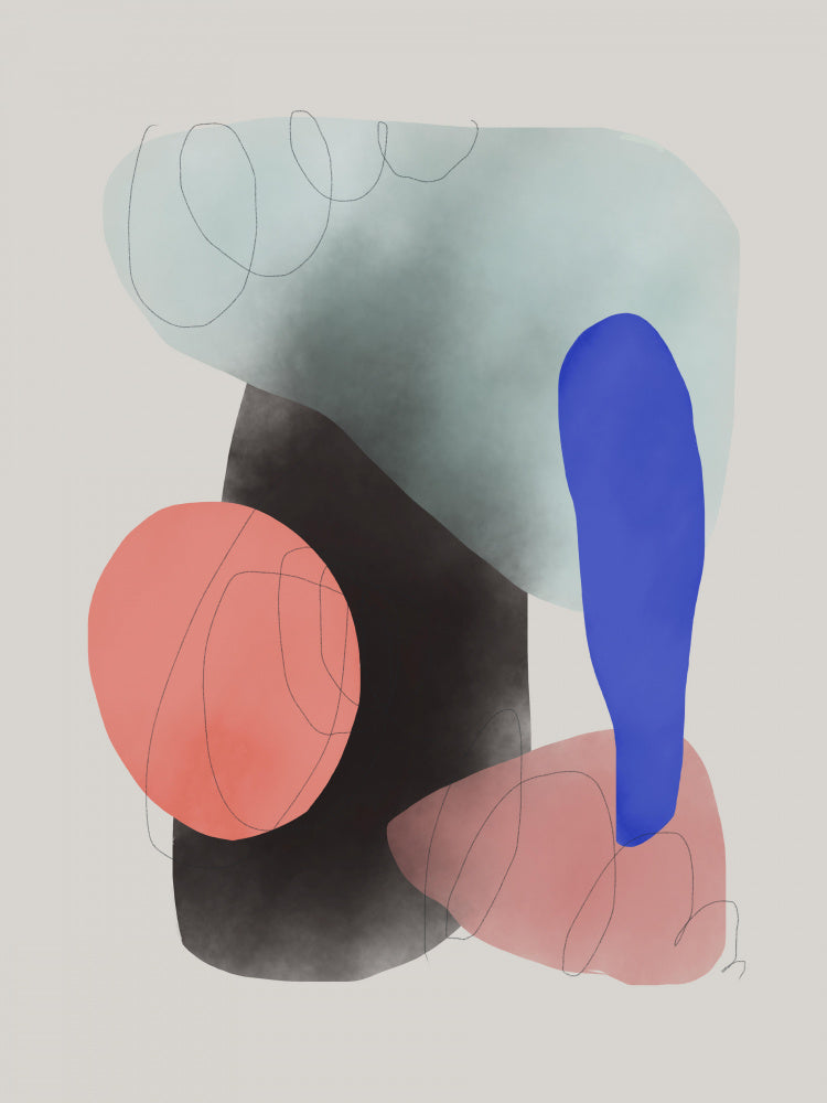 Watercolor Organic Shapes