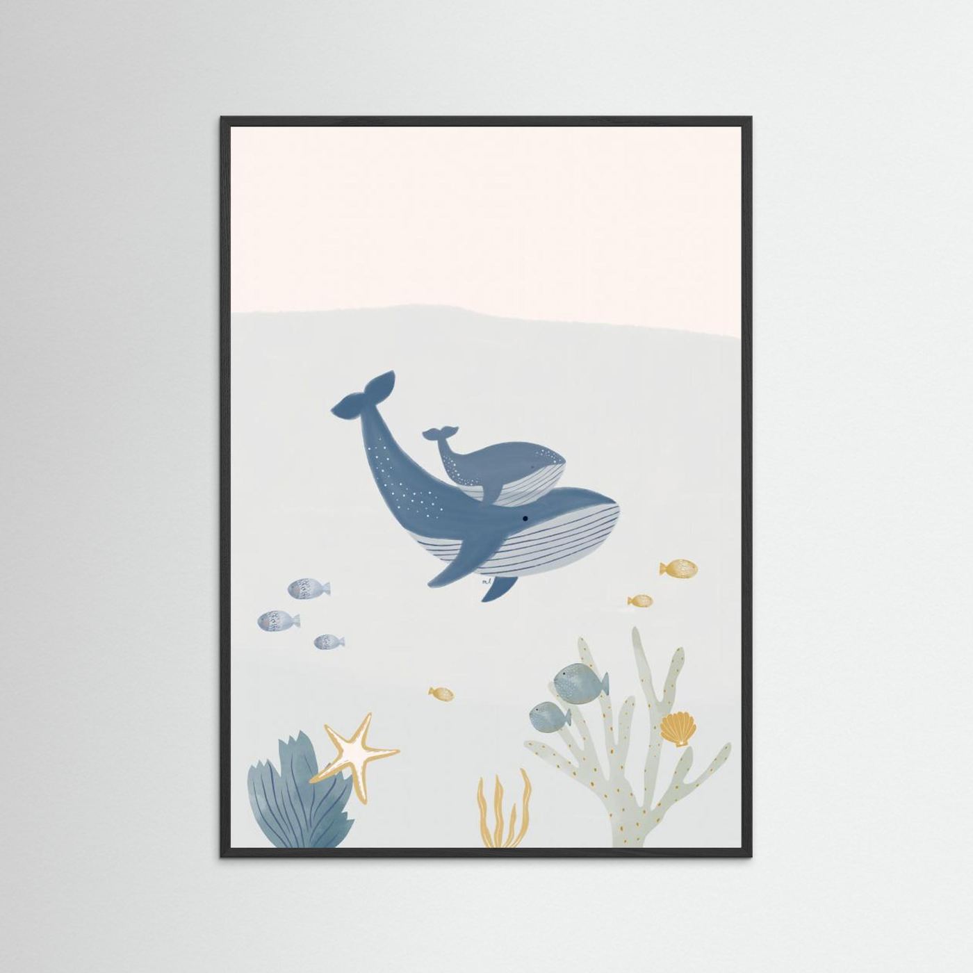 Underwater Whale Family by Menina Lisboa