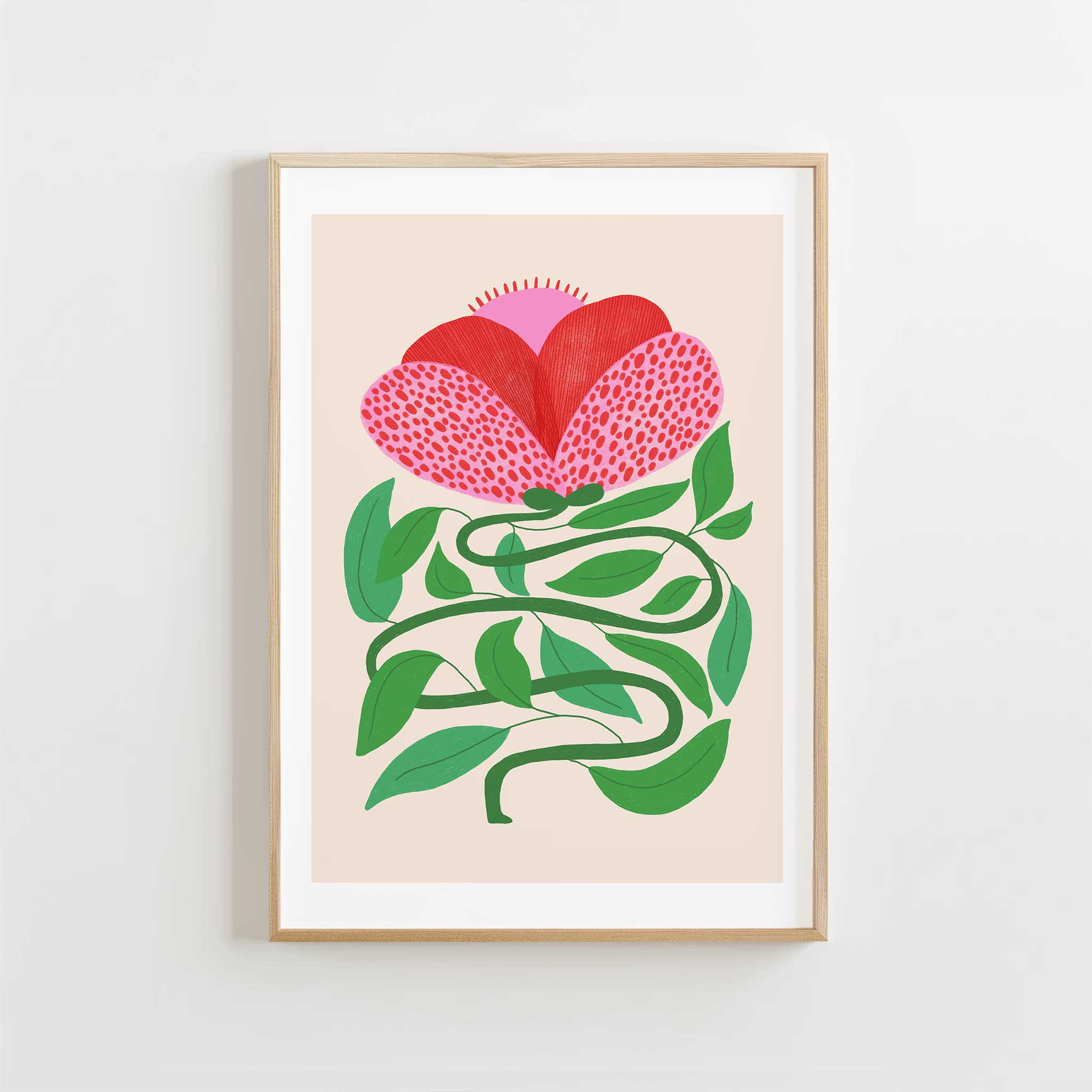 Modern floral 'Wild Bloom', botanical modern wall decor with a creative aesthetic, titled 'Wild Bloom'