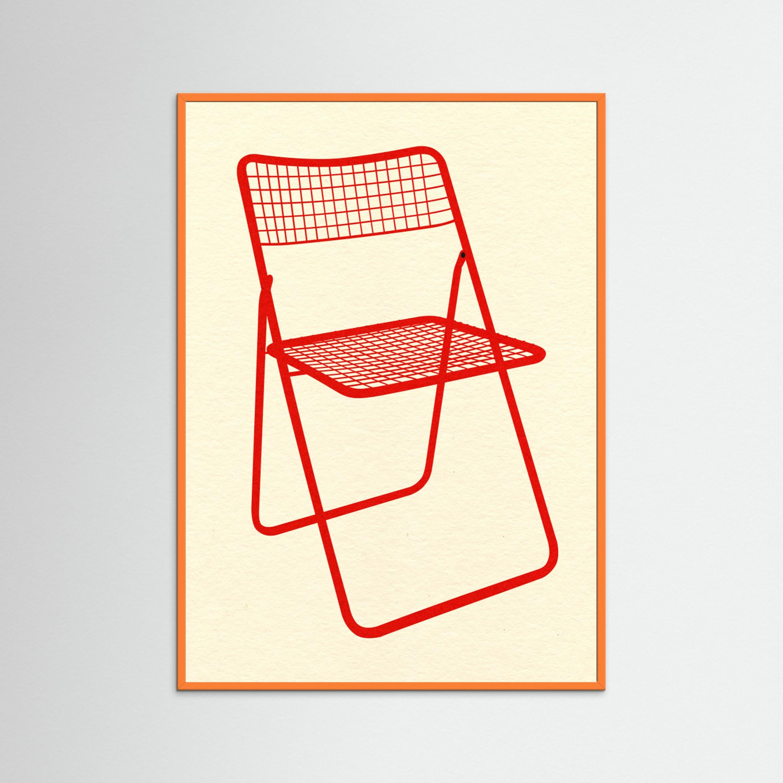 Ted Net Chair Red by Rosi Feist