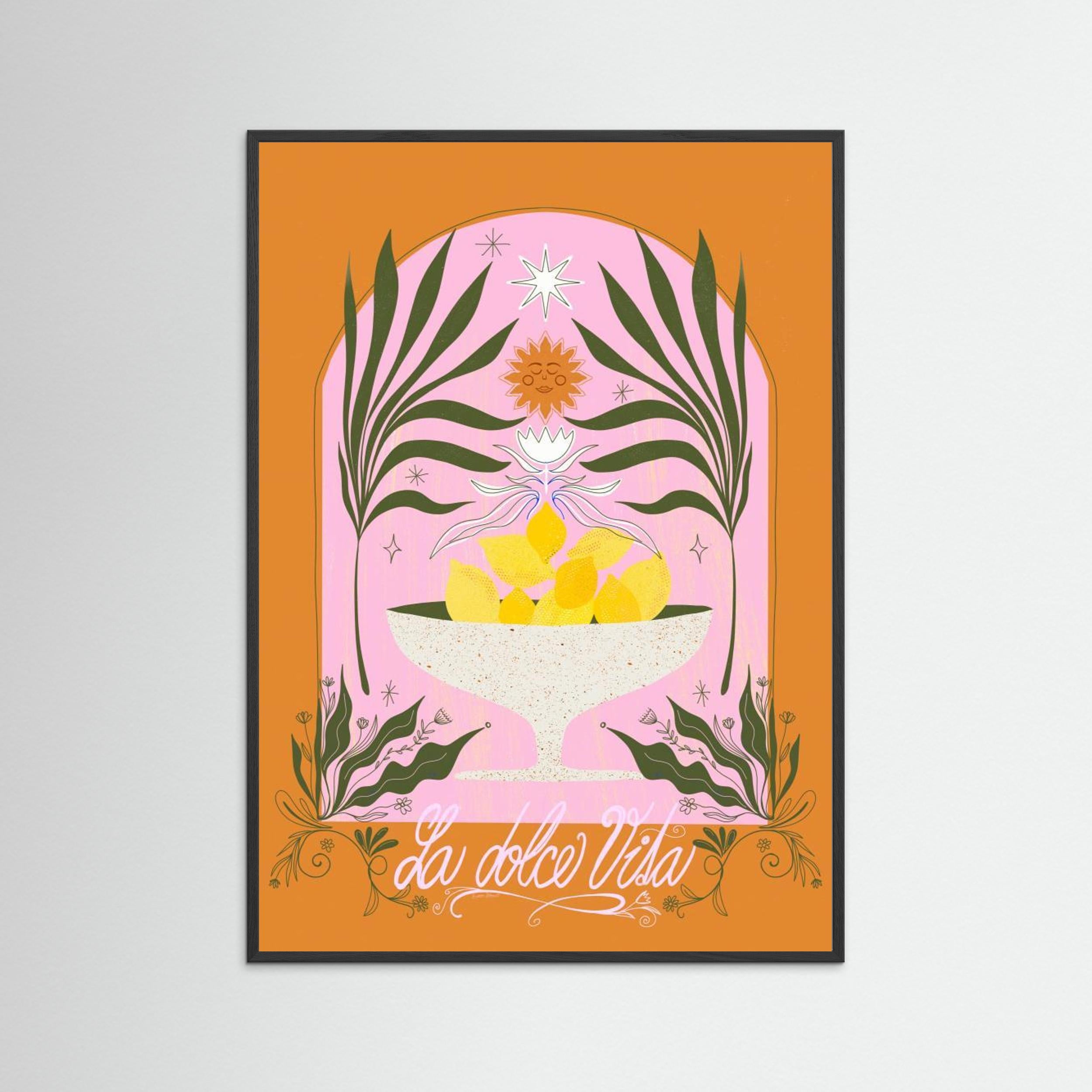 Lemons Terracotta Print | Baroo Bloom Studio Mottos Art