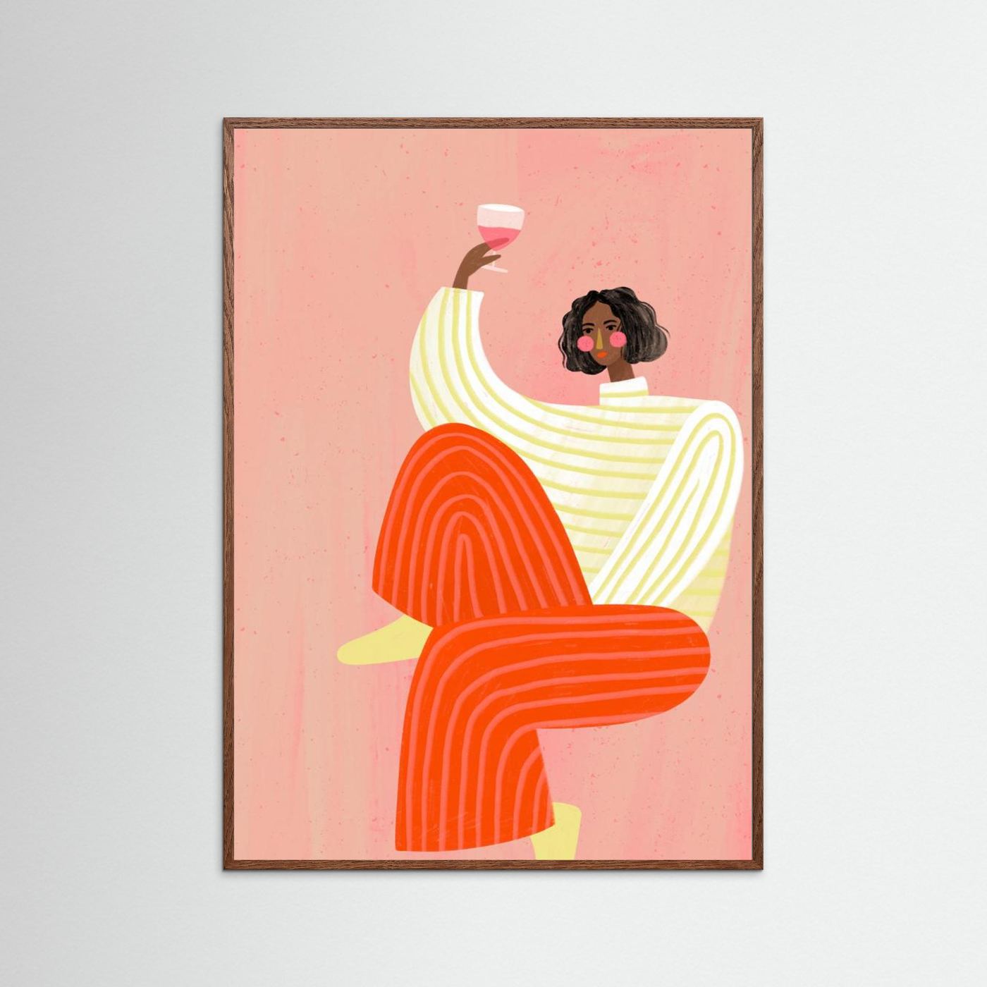 The Woman with the glass of wine by Bea Müller