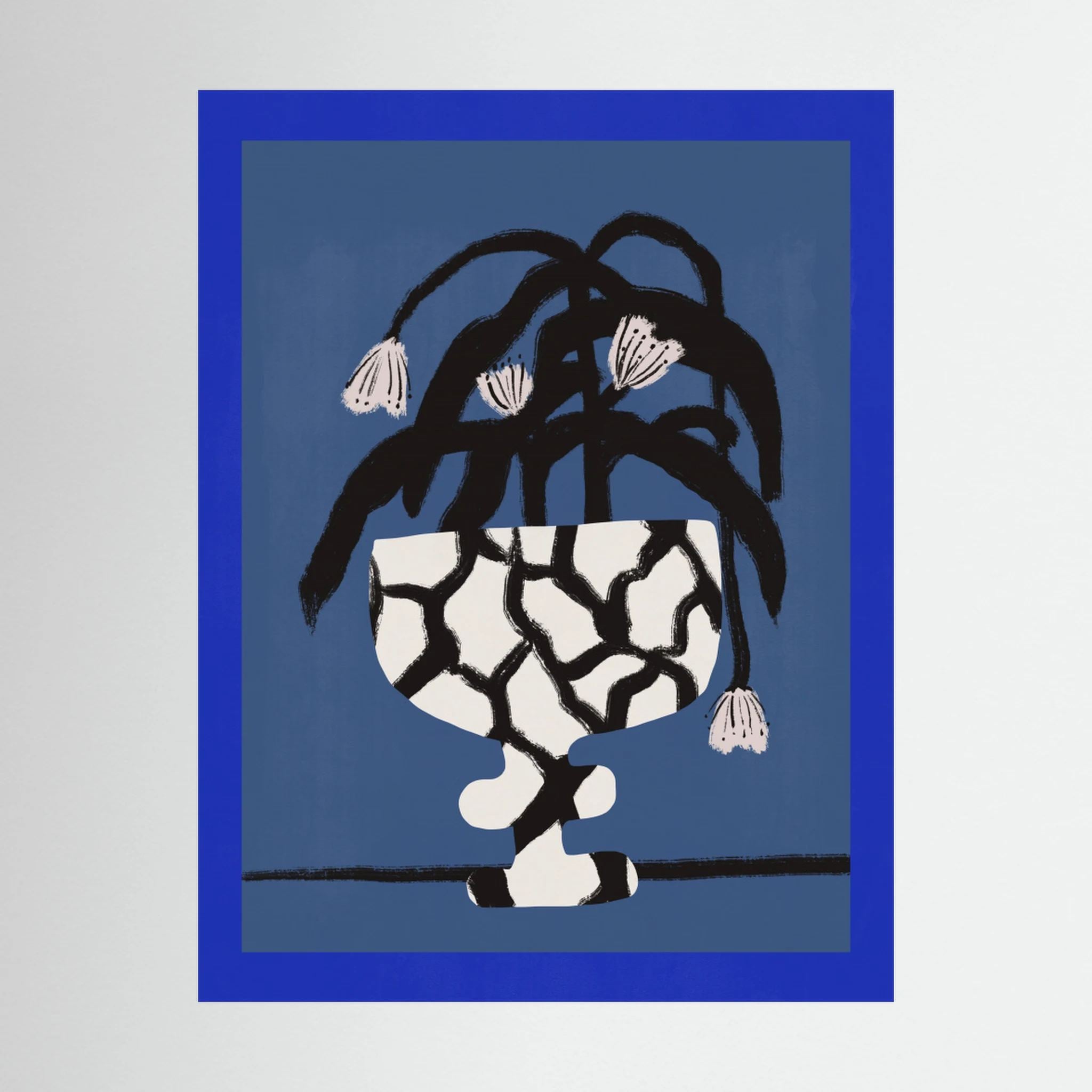 Cracked Vase In Blue by Little Dean