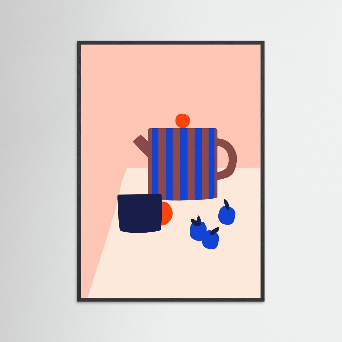 Teapot with Plums by Maren Gross