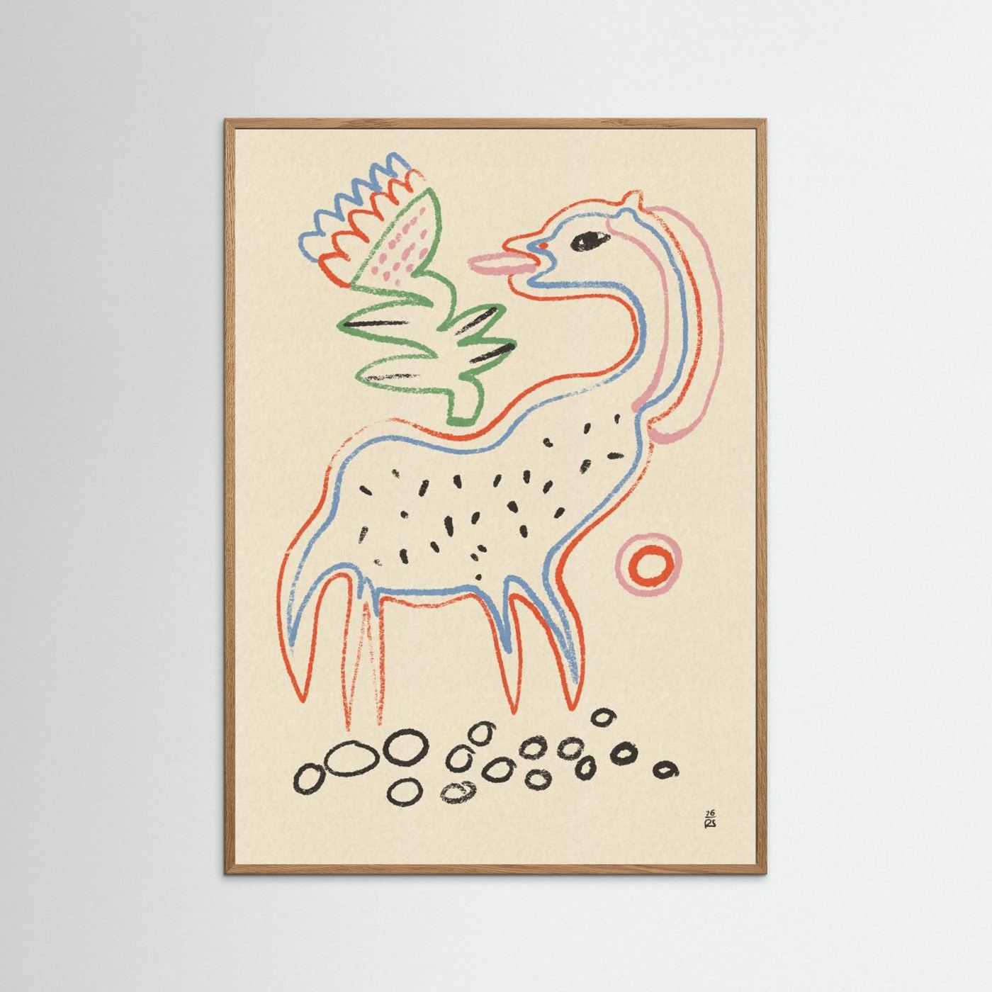 Whimsical Creature and Flower by Raipa Studio