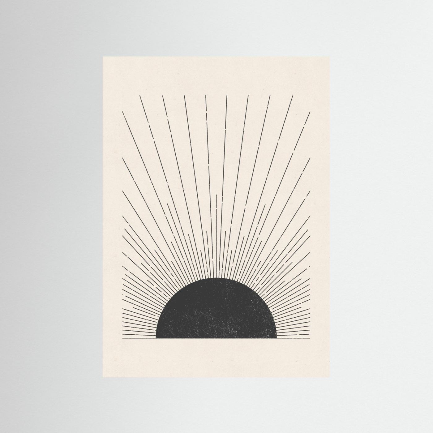 Woodblock The sun Illustration by The Printable Studio