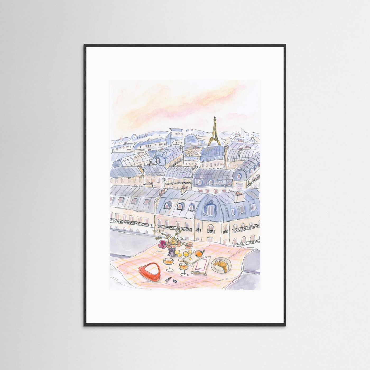 Parisian Rooftop Picnic With Eiffel Tower Views by Katharina Puritscher
